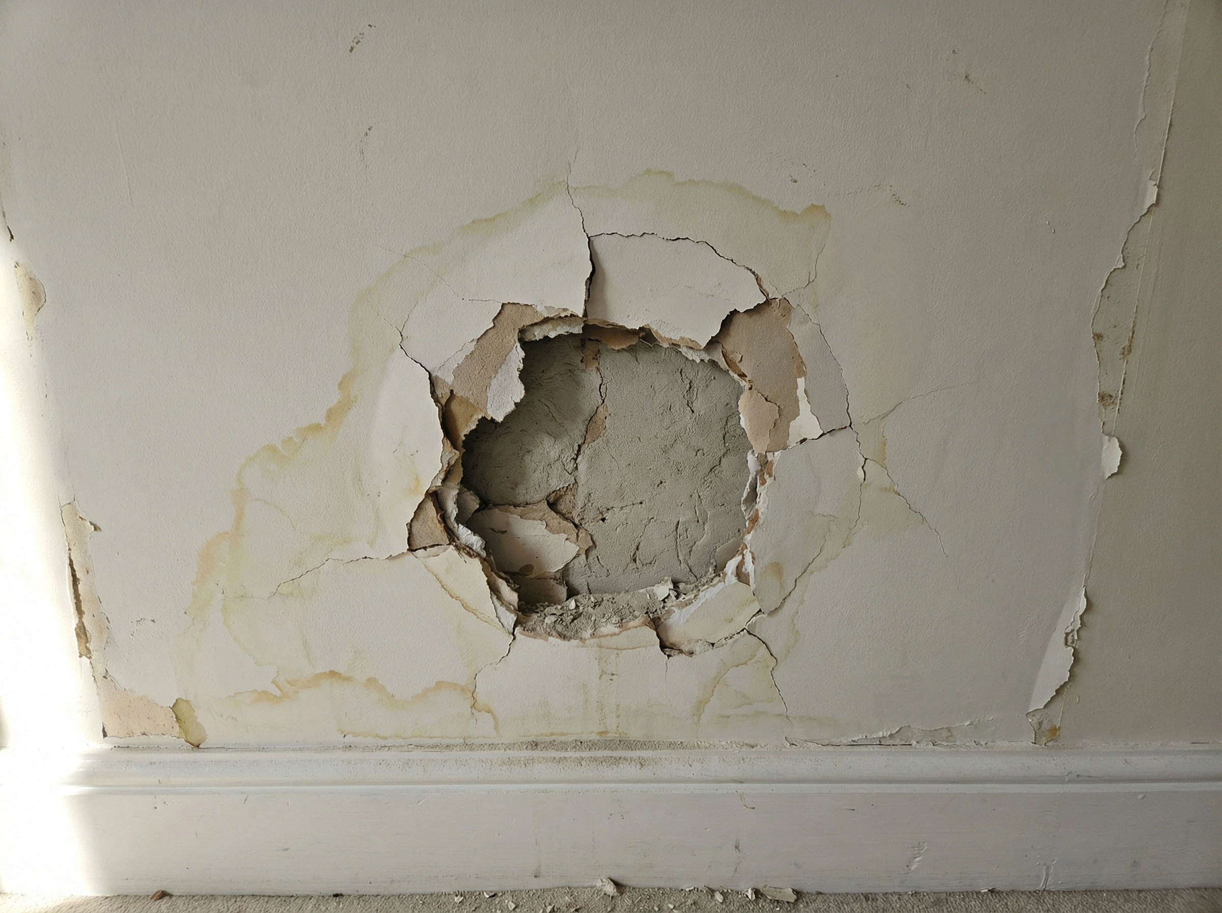 Before — Drywall Hole Repair