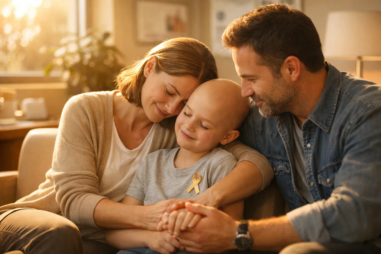 Lösemili çocuk ve ailesi