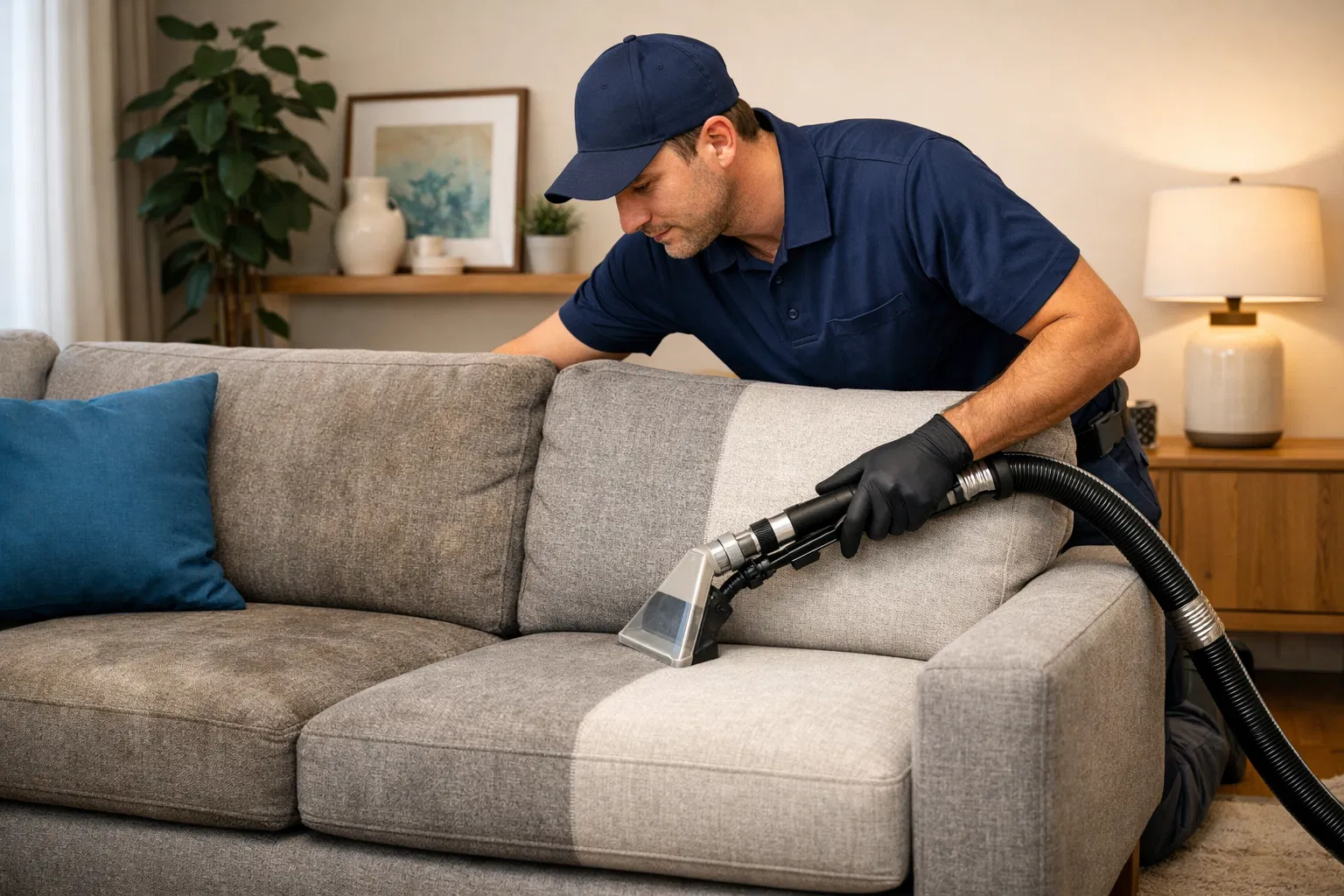 Professional upholstery cleaning