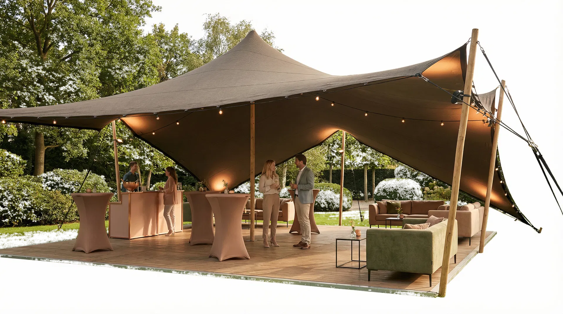 Stretchtent voor een verzorgd evenement
