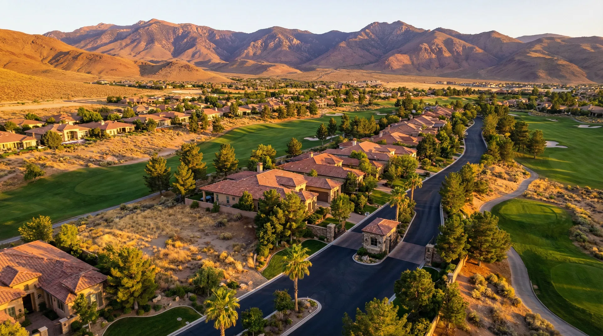 Arrowcreek luxury golf community aerial
