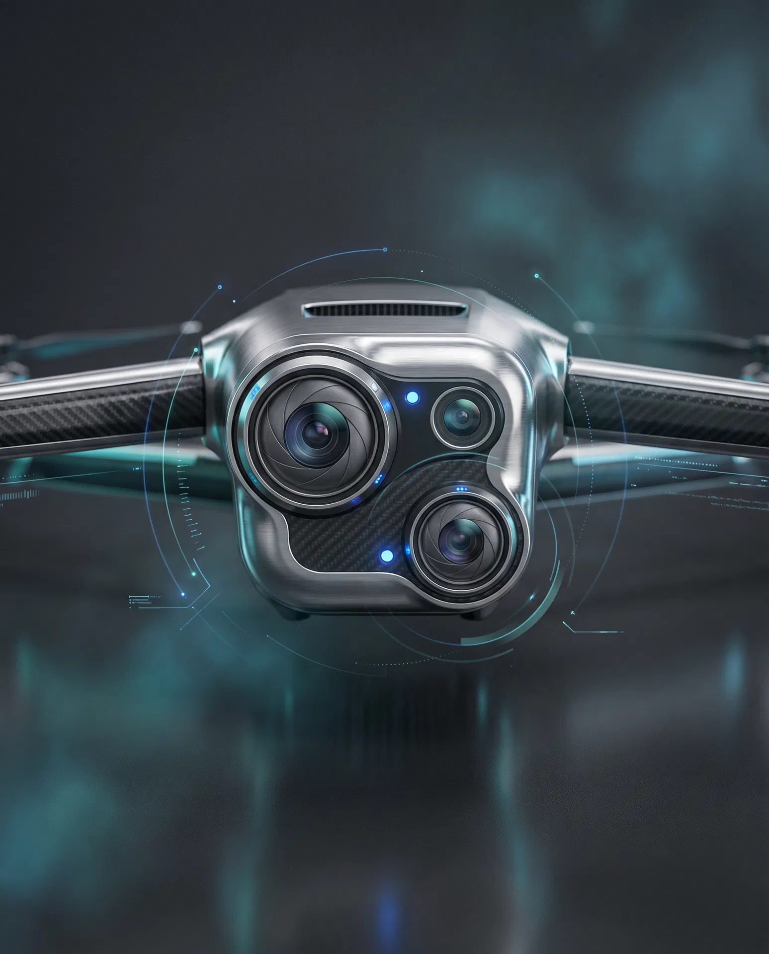 Close-up of the AI drone companion hardware concept
