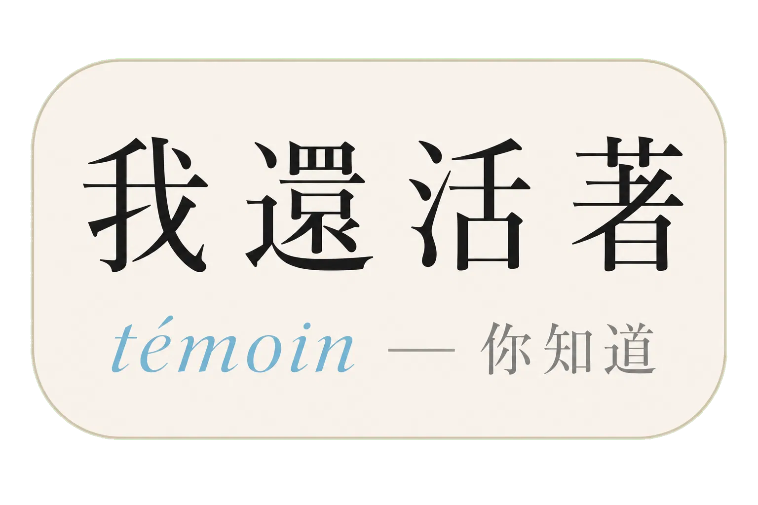 我還活著 témoin