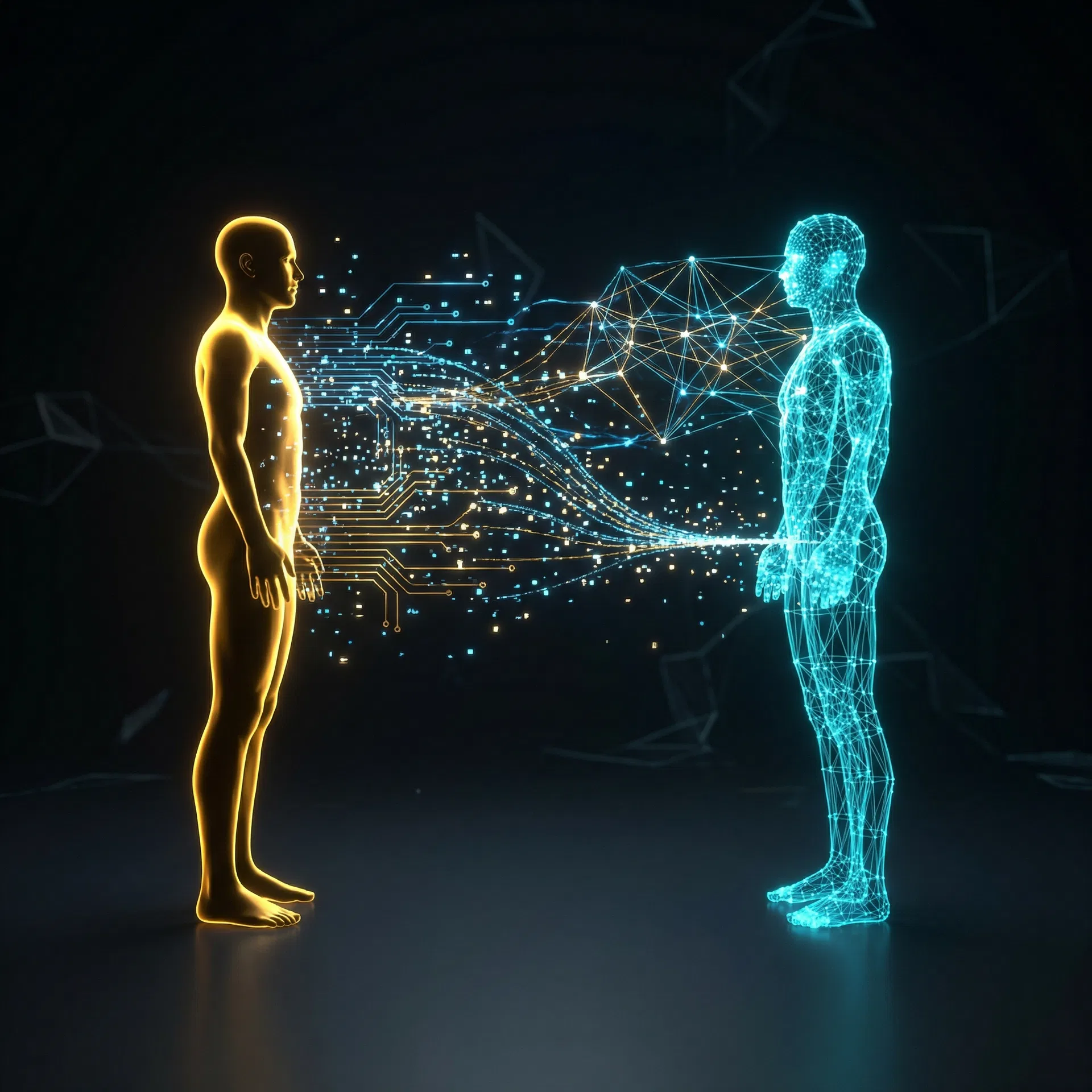 Digital Twin Visualization — AI agent mirroring a human employee