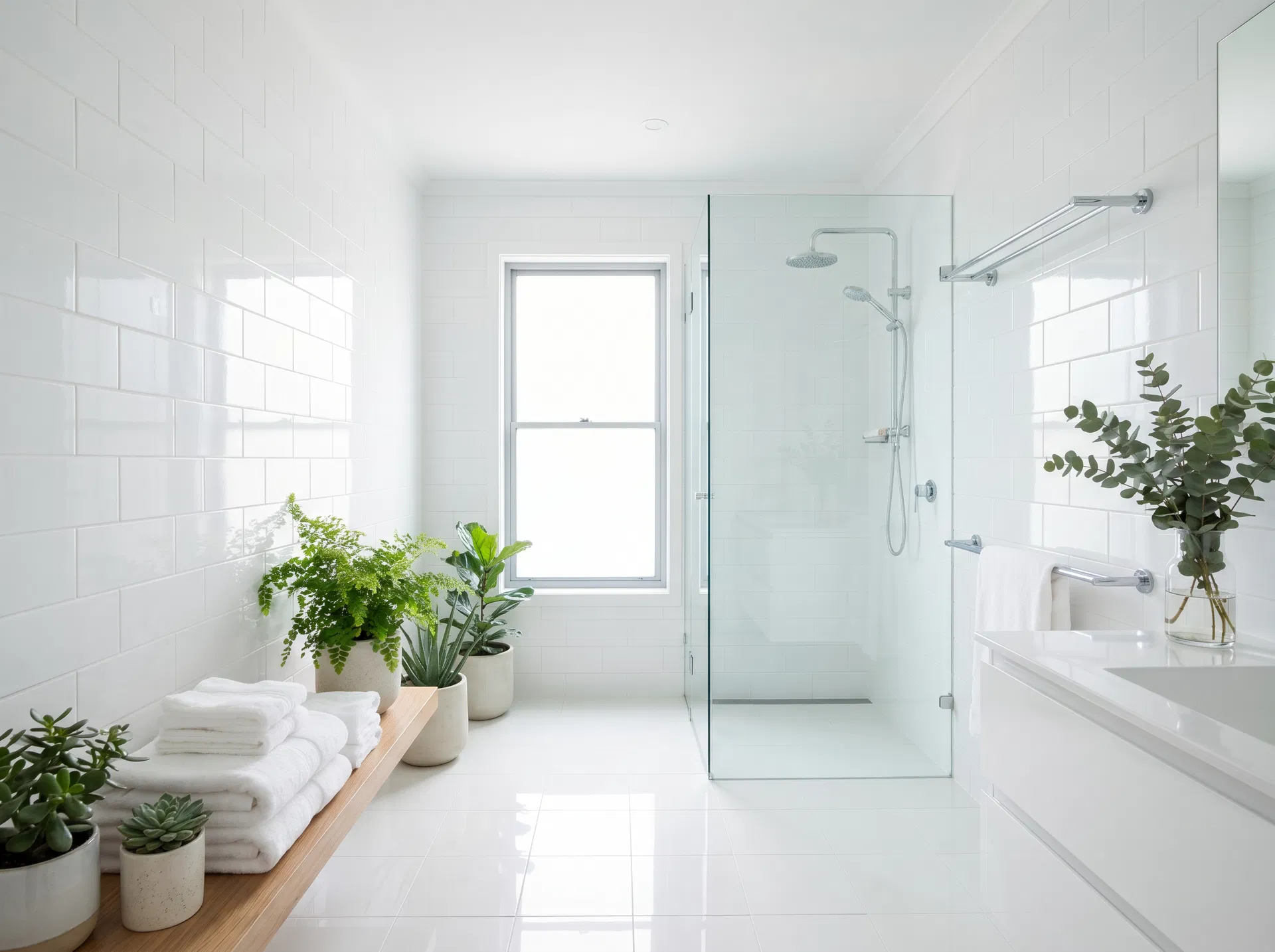 Чистая ванная комната после профессиональной уборки