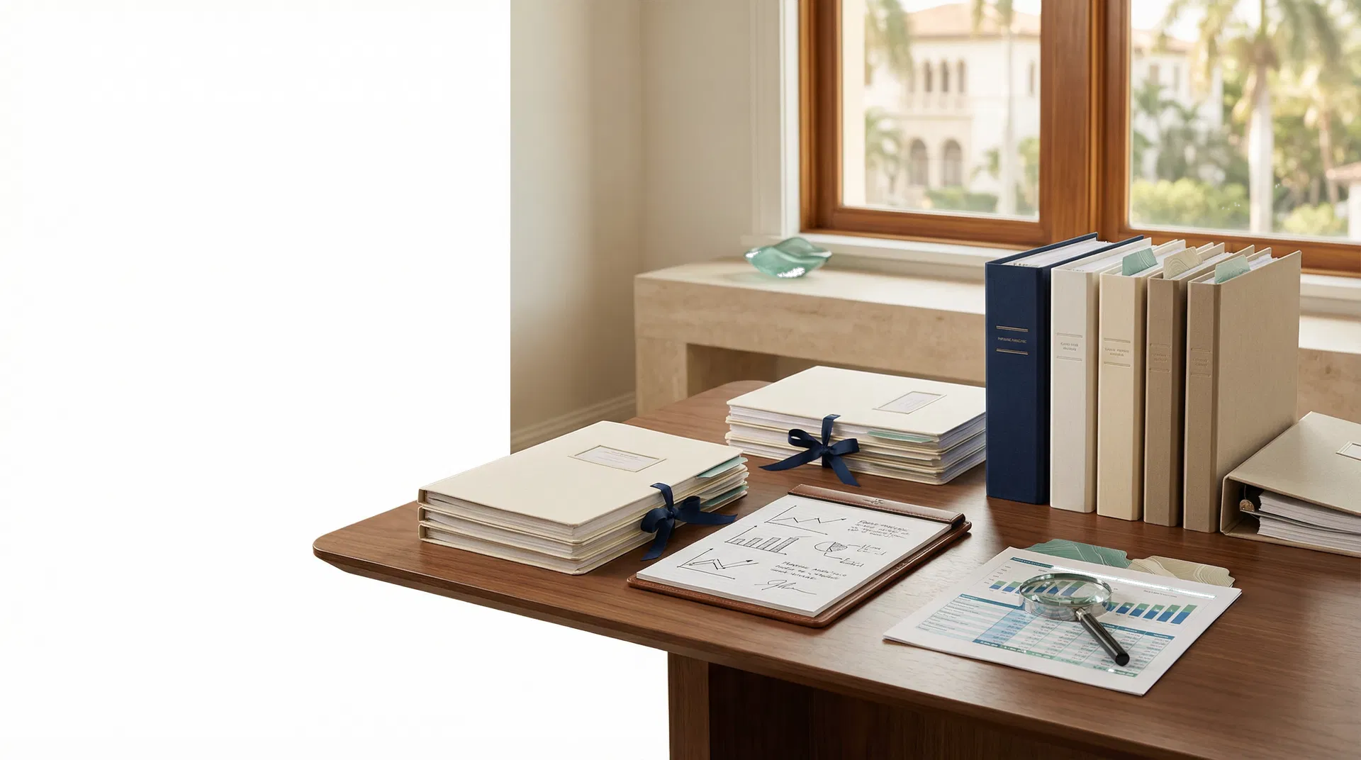 Professional forensic accounting workspace