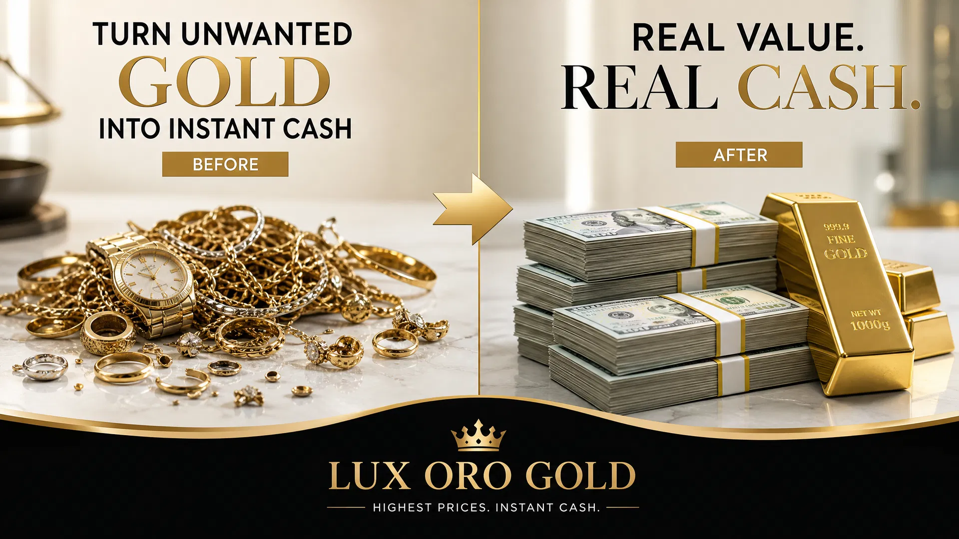 Transform Your Gold Into Cash with Lux Oro Gold