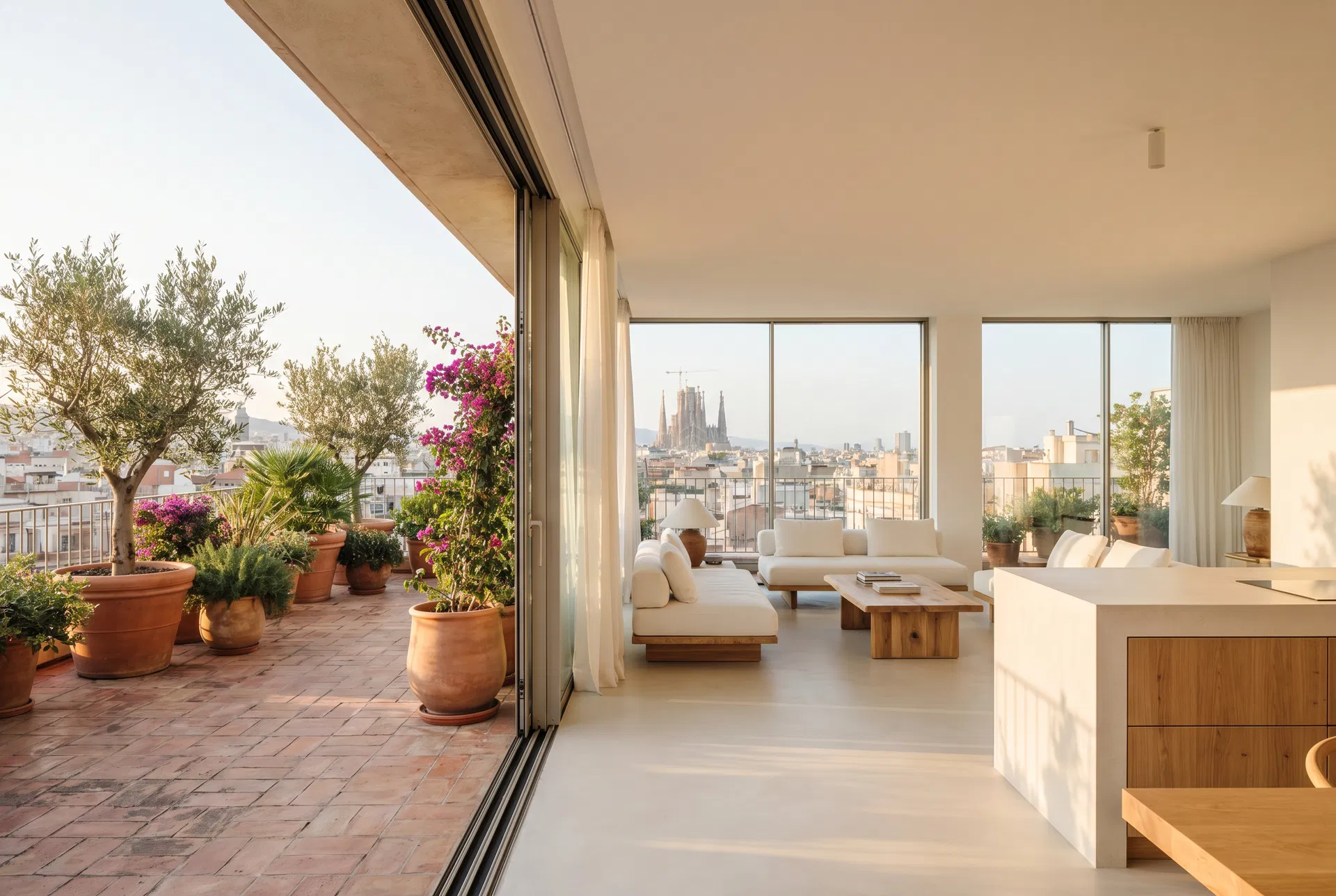 Mediterranean Penthouse with Sagrada Familia Views