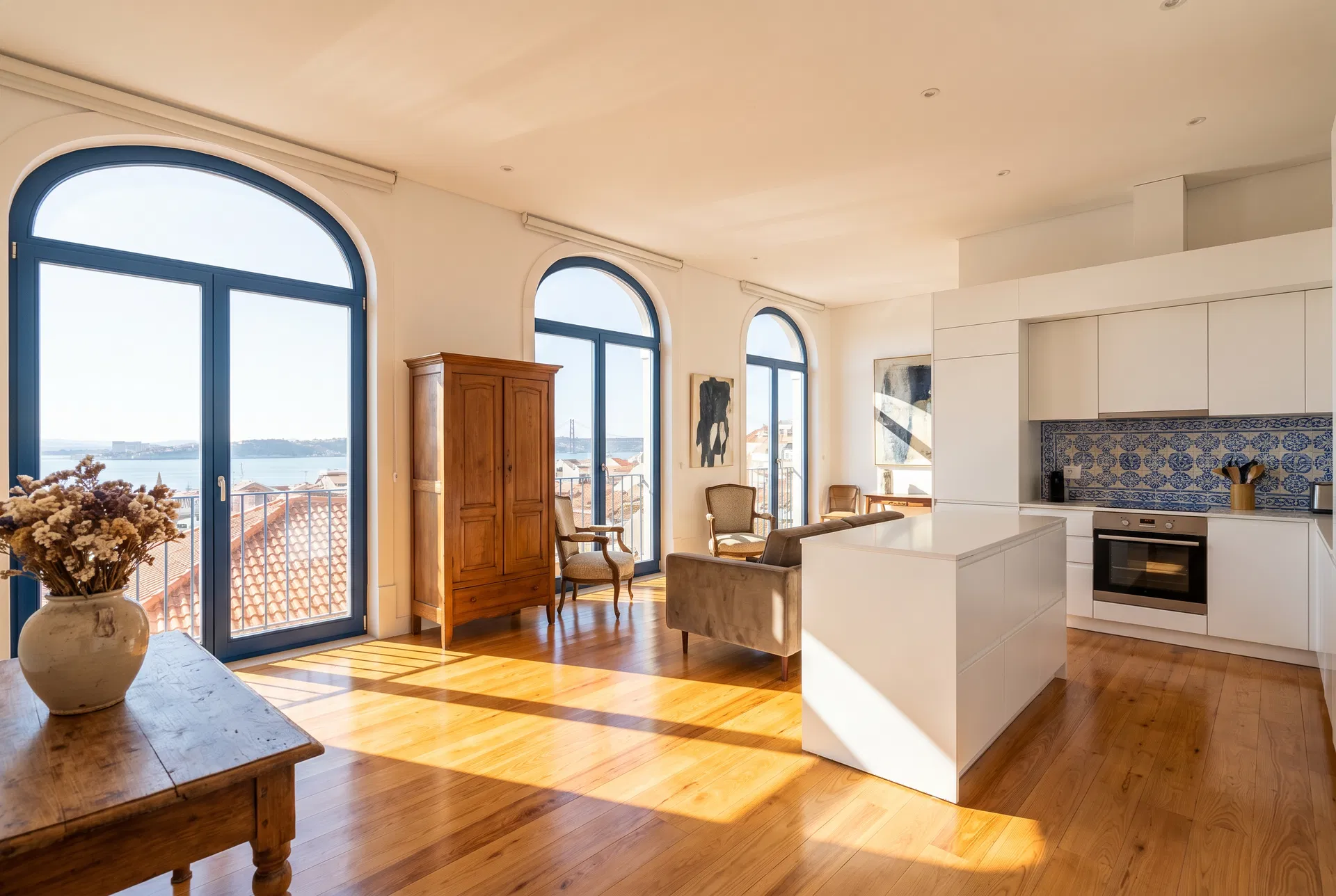 Azulejo-Adorned Flat with River Views
