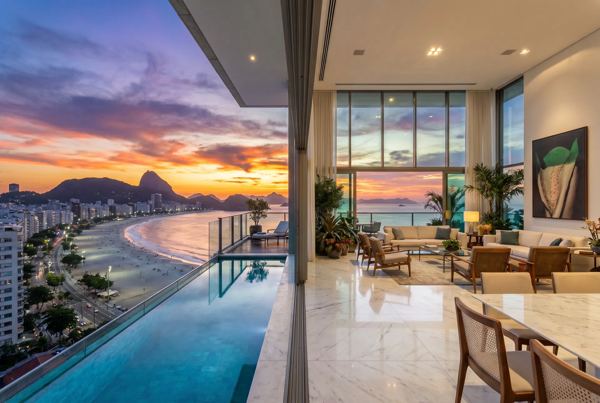 Copacabana Penthouse with Sugarloaf Views