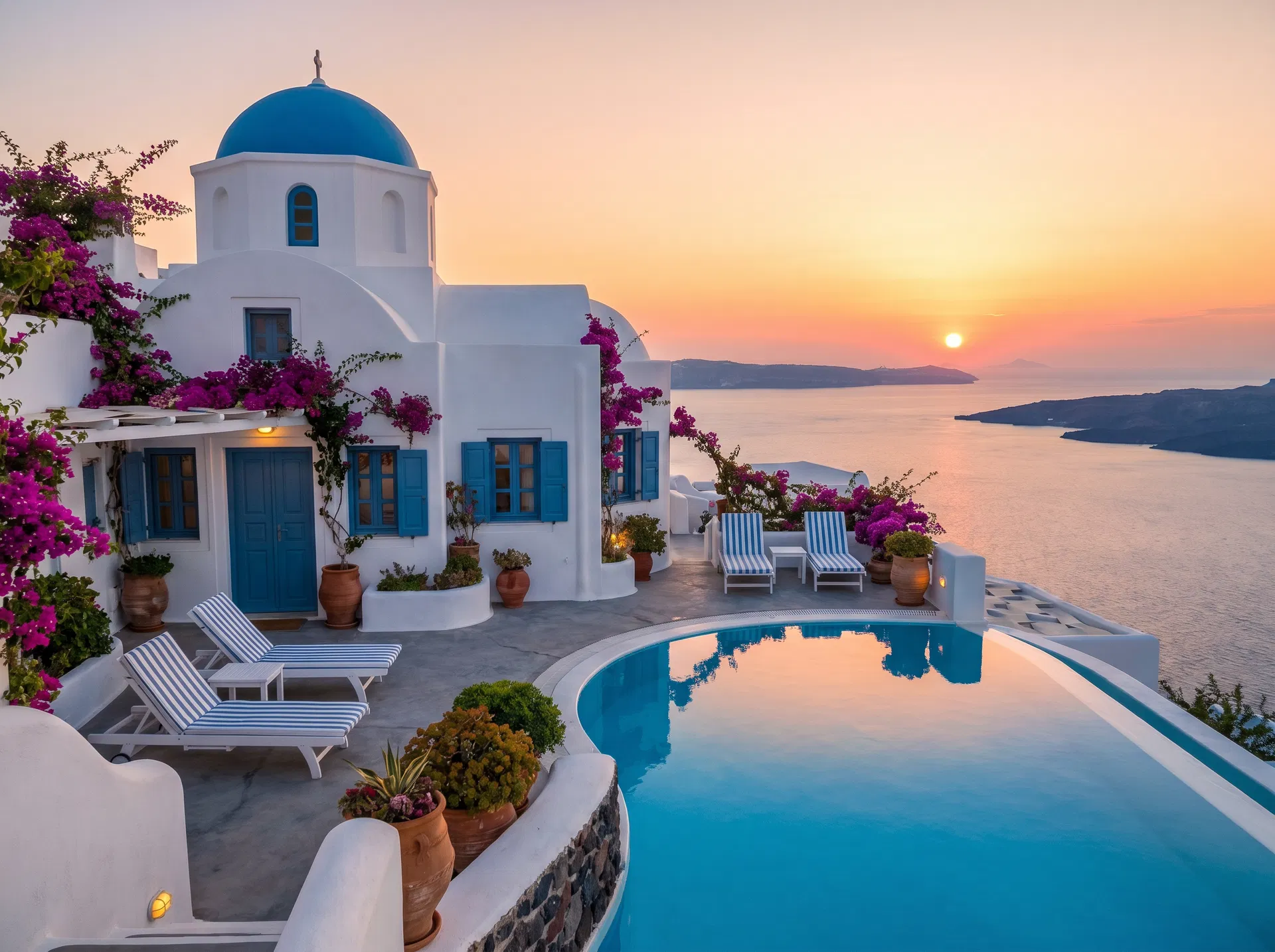 Villa con Vista a la Caldera y Piscina Privada