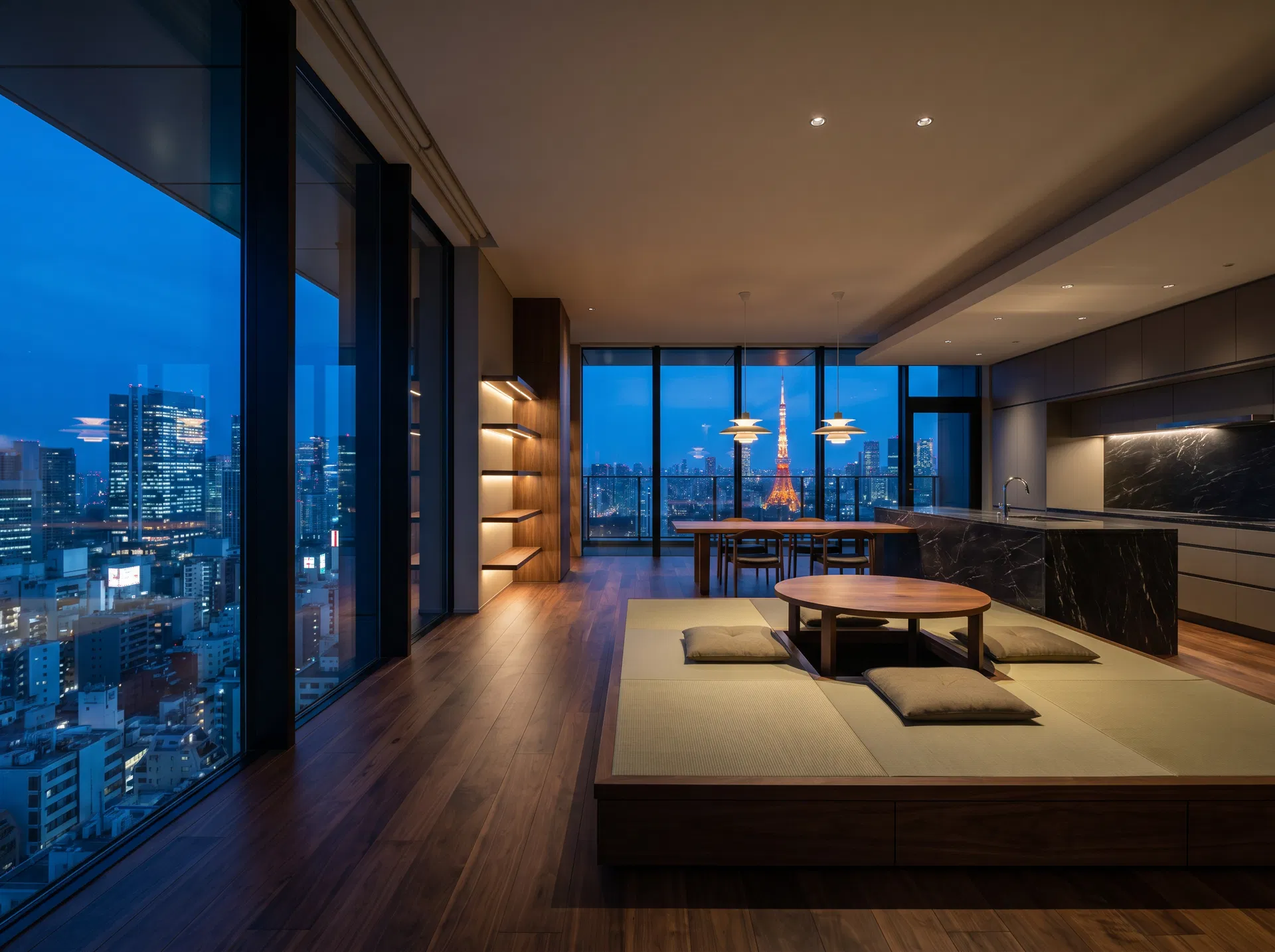 Loft Ultra-Moderno en Tokio con Vistas al Skyline