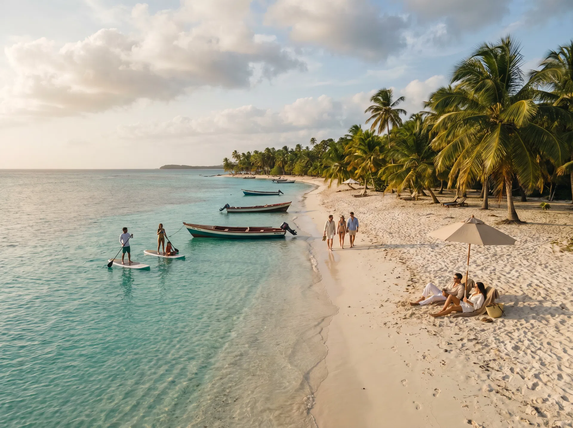 Morrocoy con viajeros disfrutando la experiencia VenePass