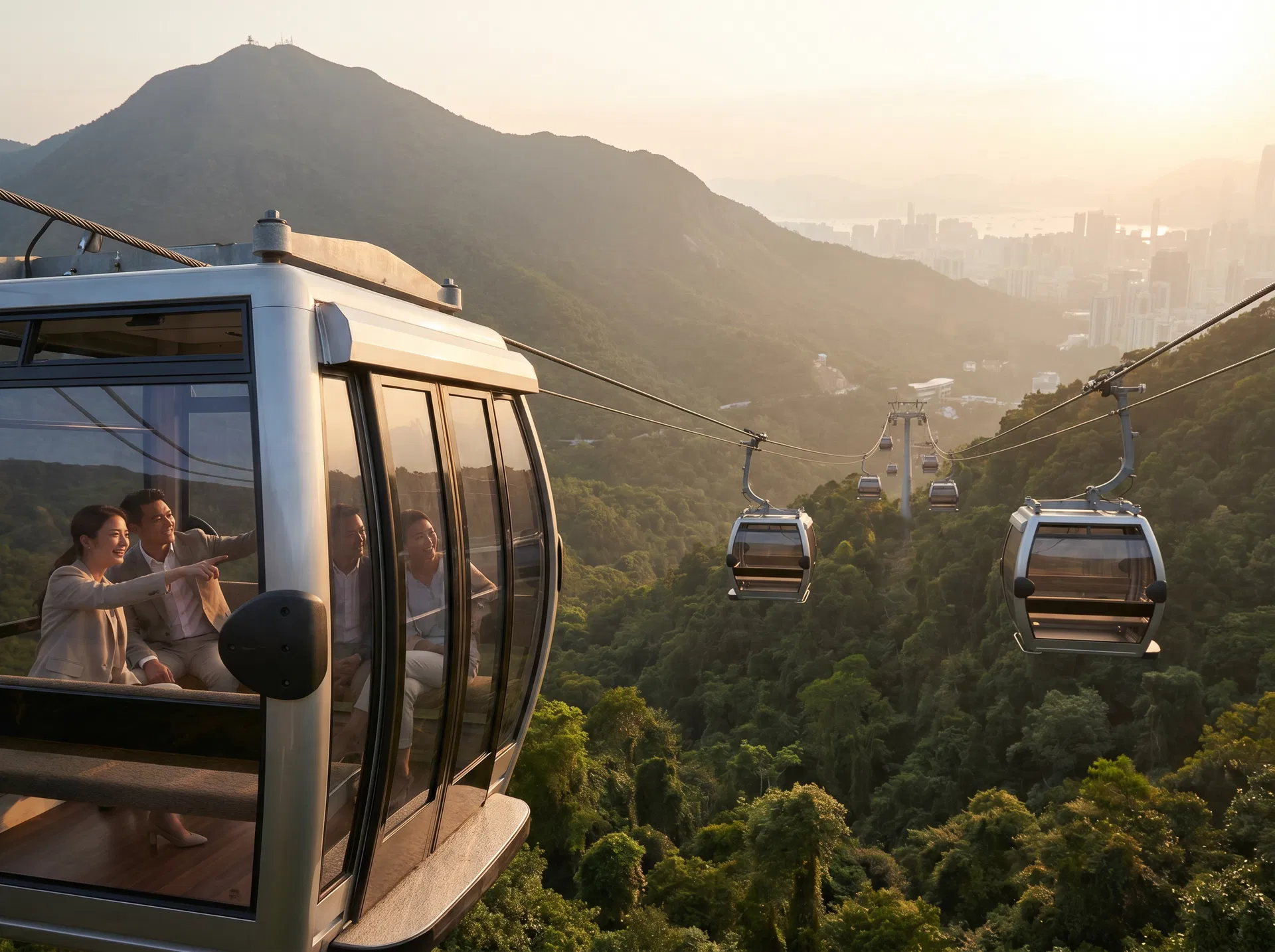 Teleferico de Caracas con viajeros disfrutando la experiencia VenePass