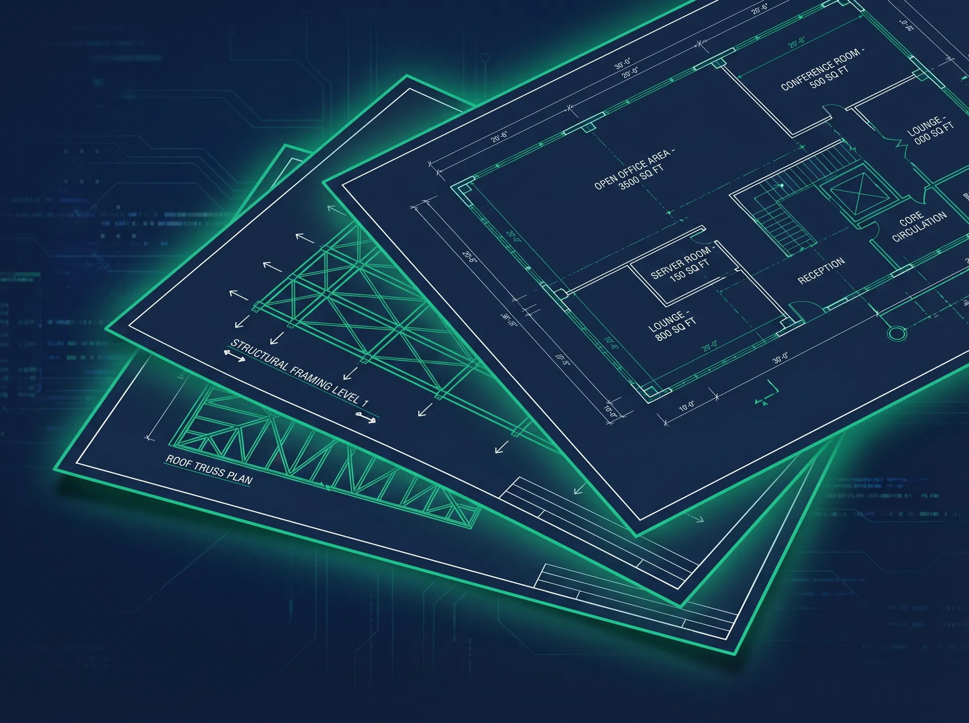 Construction blueprint plan set analyzed by Cadynce AI