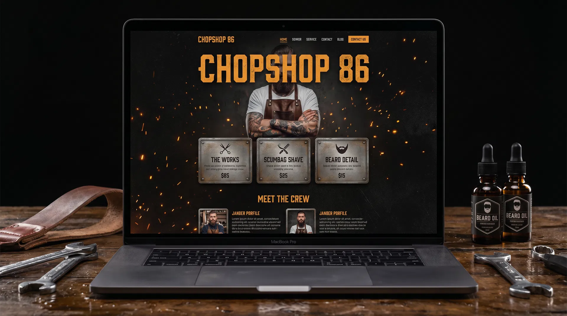 ChopShop 86 website — barber shop