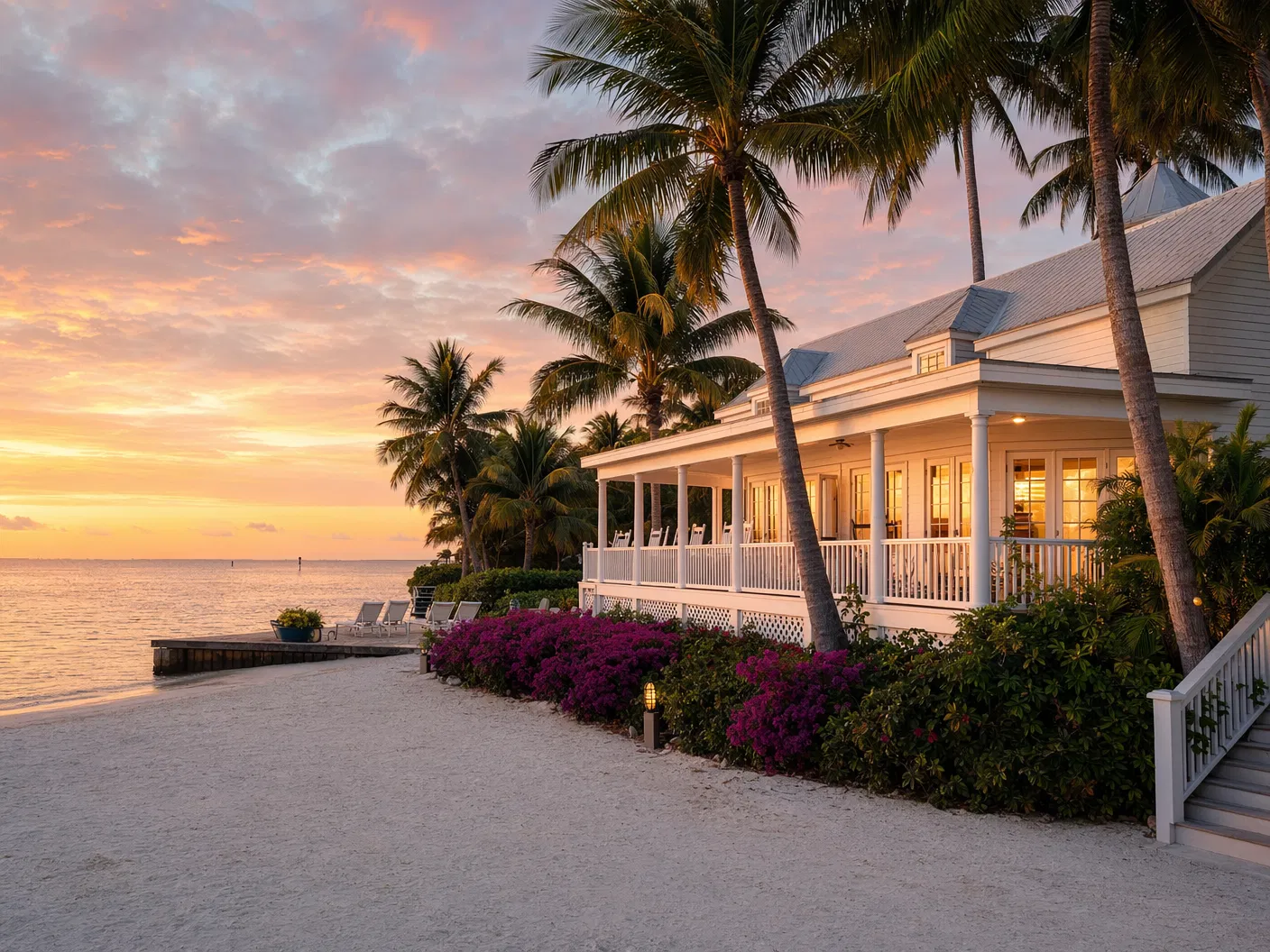 Sunset Key Cottages at sunset