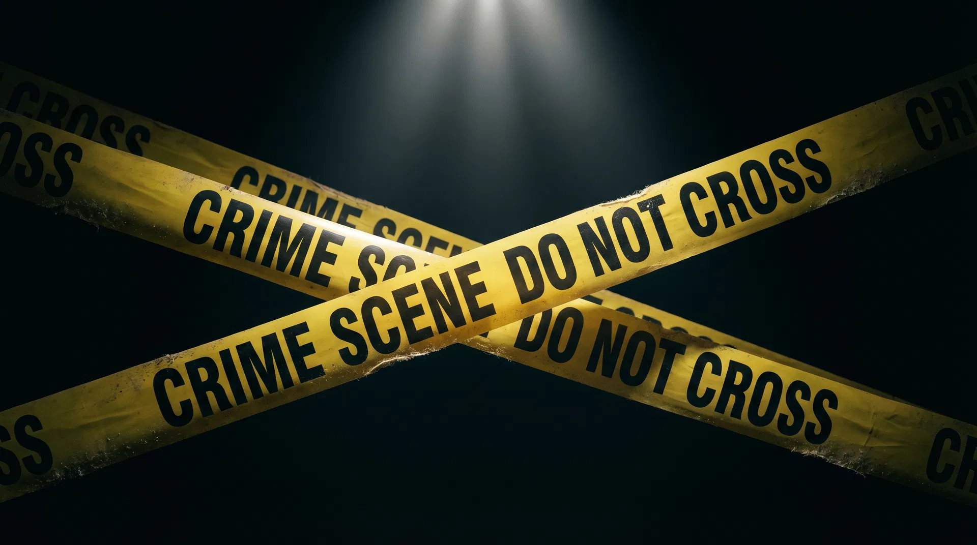 Crime scene tape divider — redruM Media true crime investigations