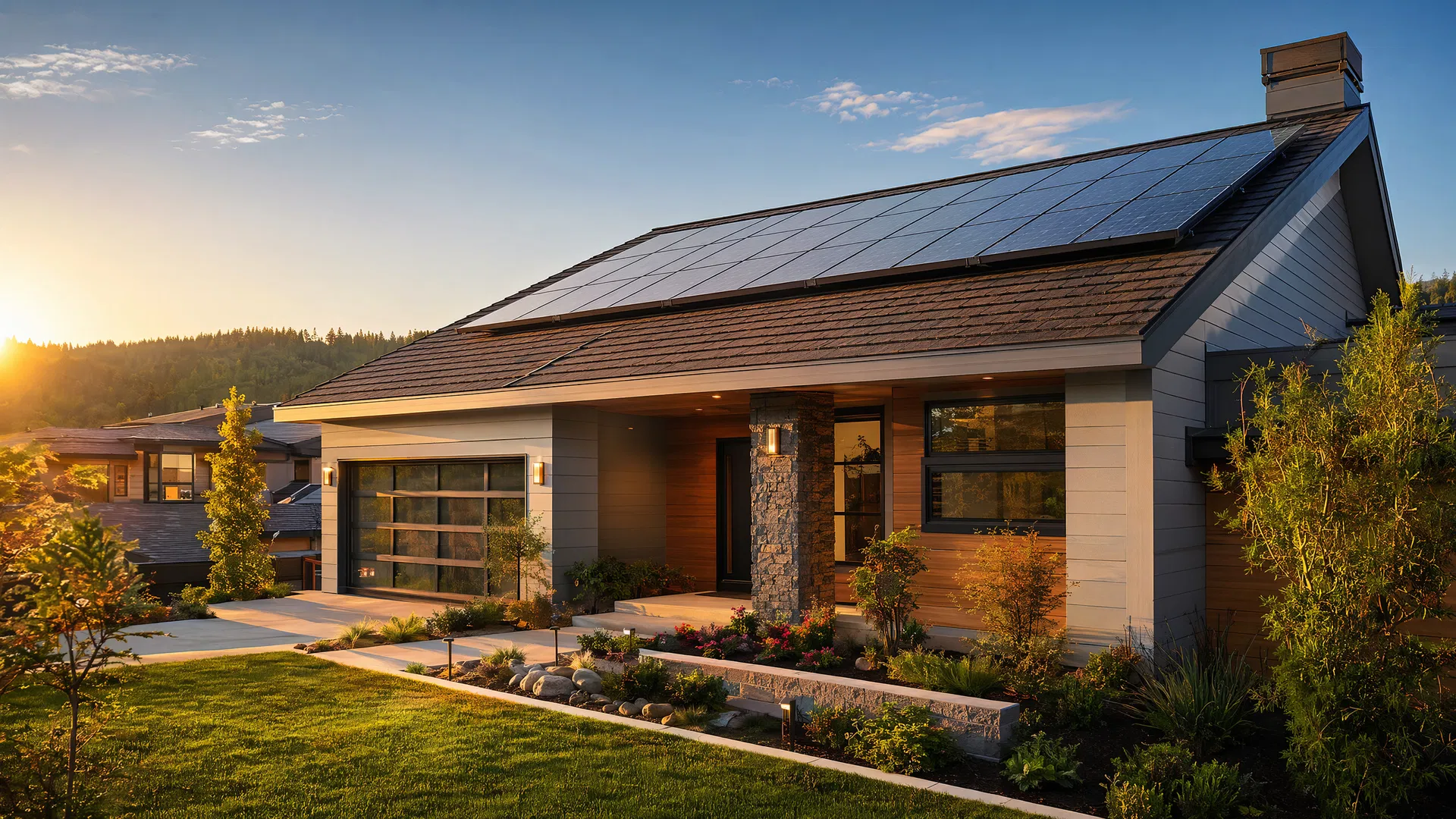 Solar home illustration