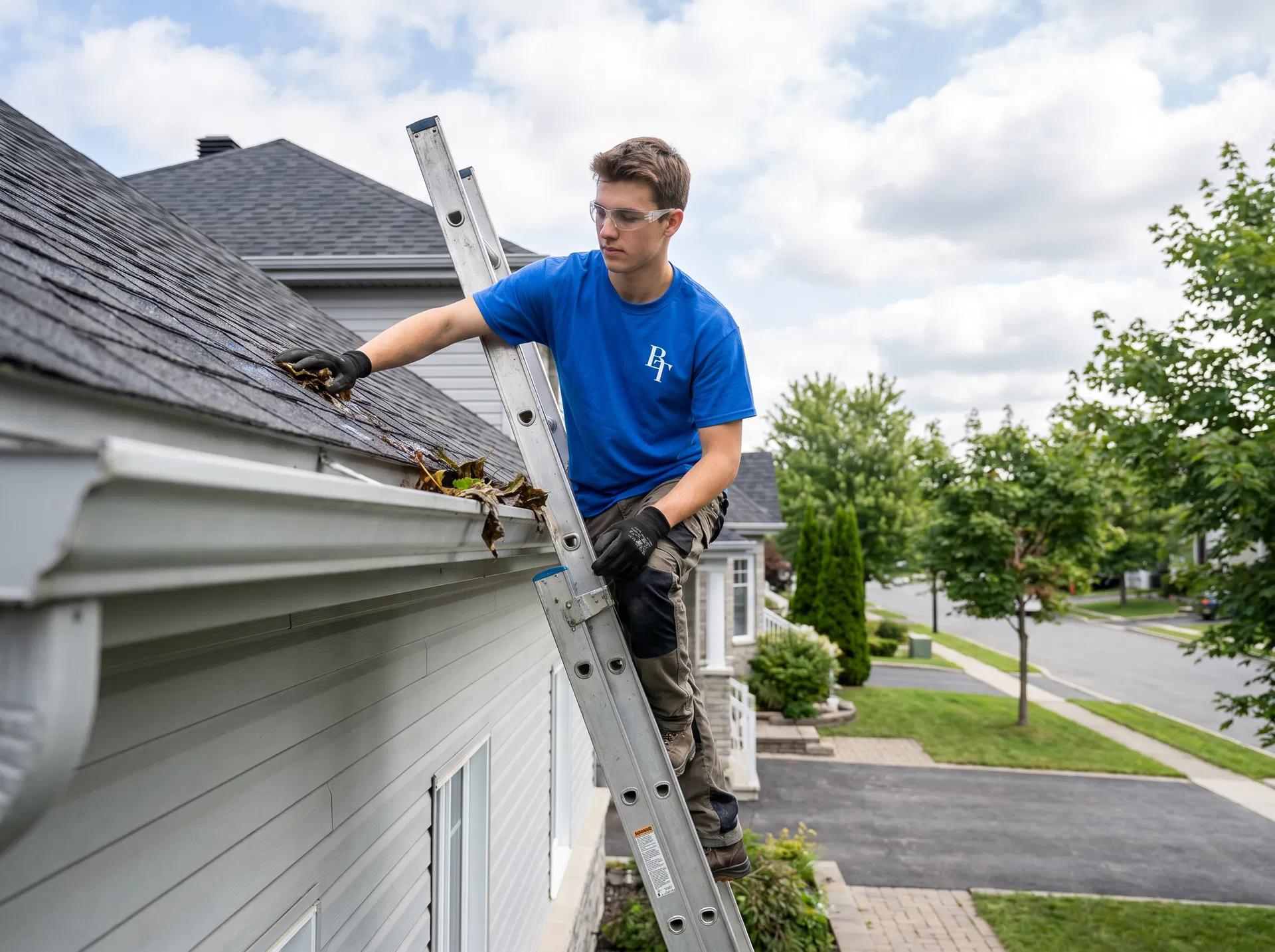 Nettoyage de gouttières