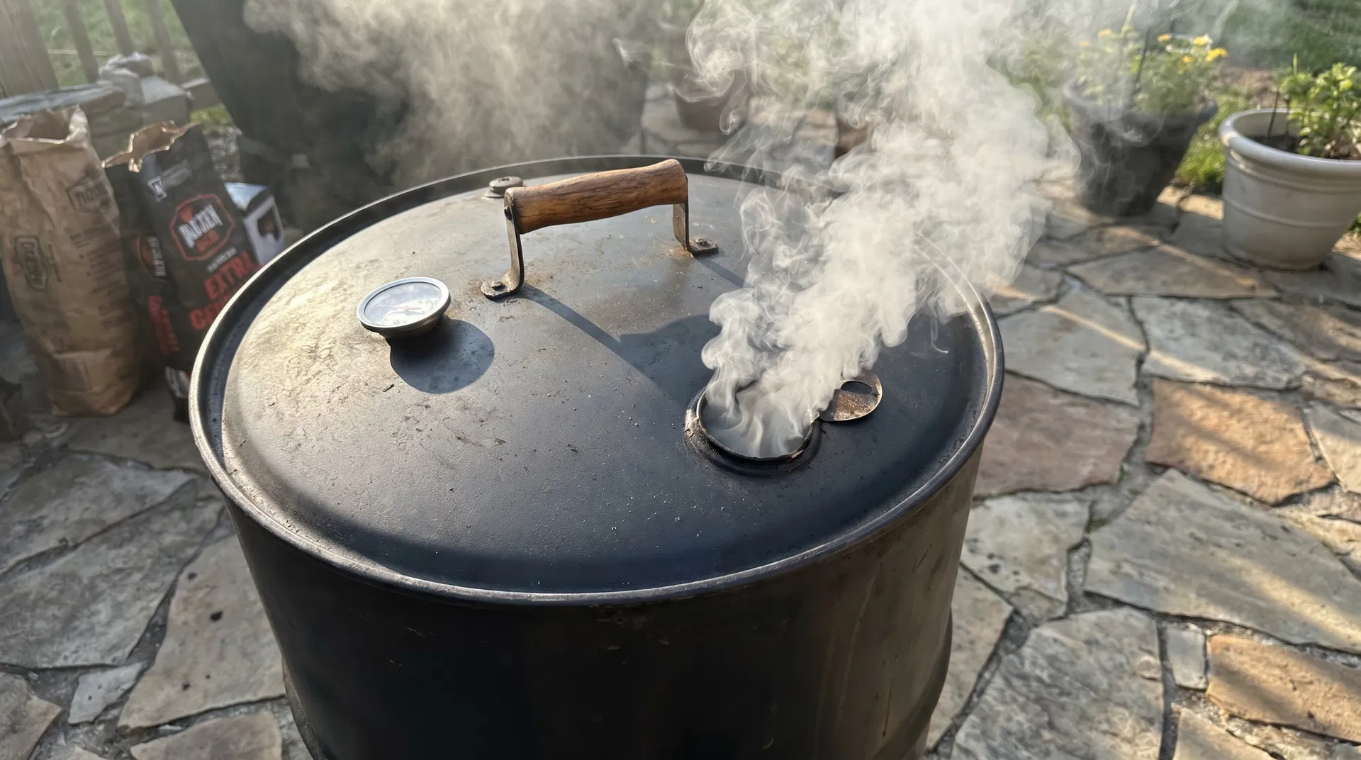 UDS (Ugly Drum Smoker) on a smoker