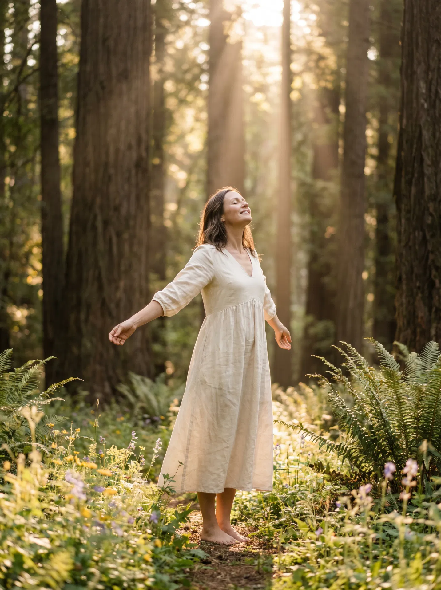 Frau in der Natur – Transformation