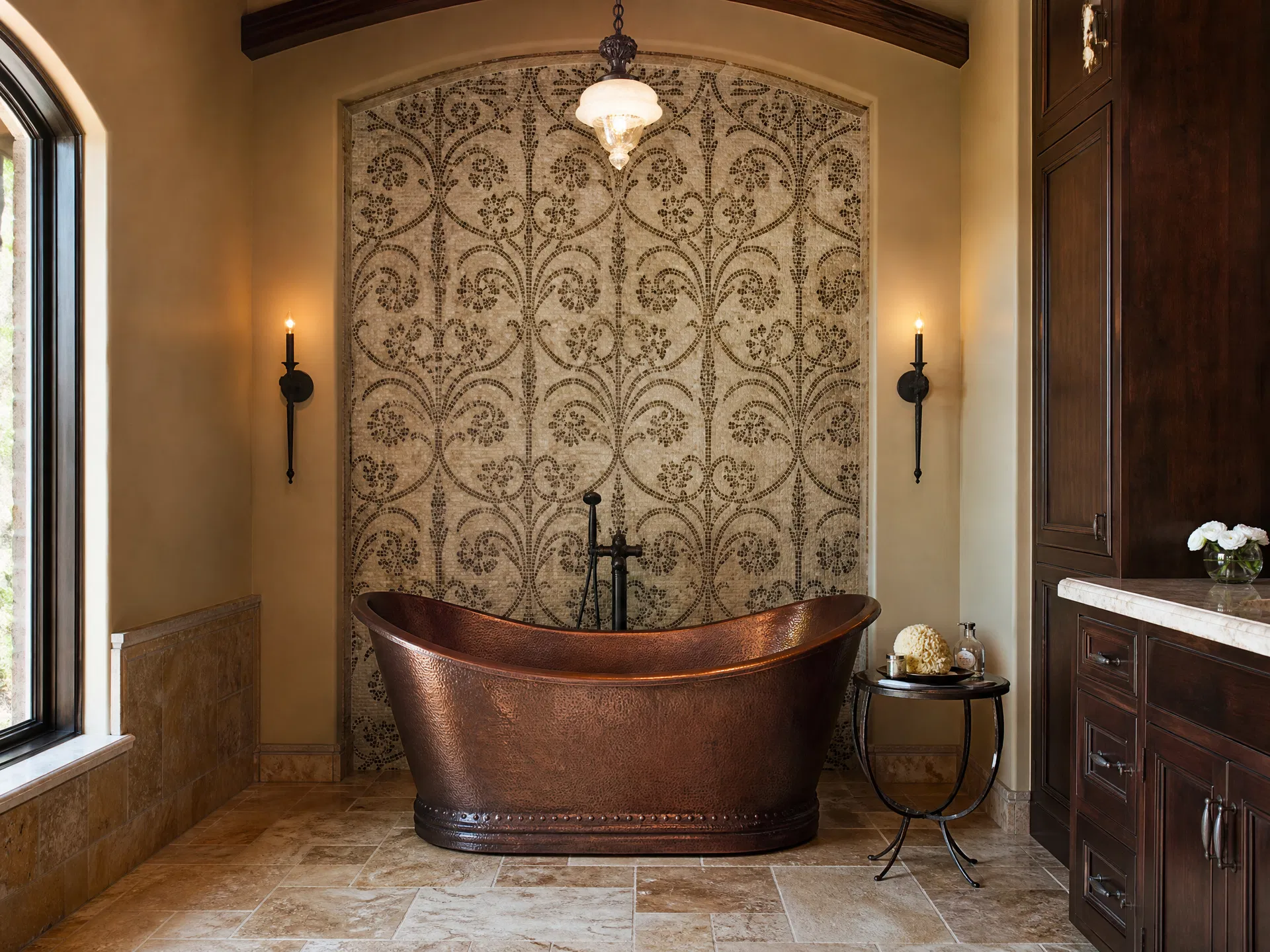 Copper Tub Feature Bath