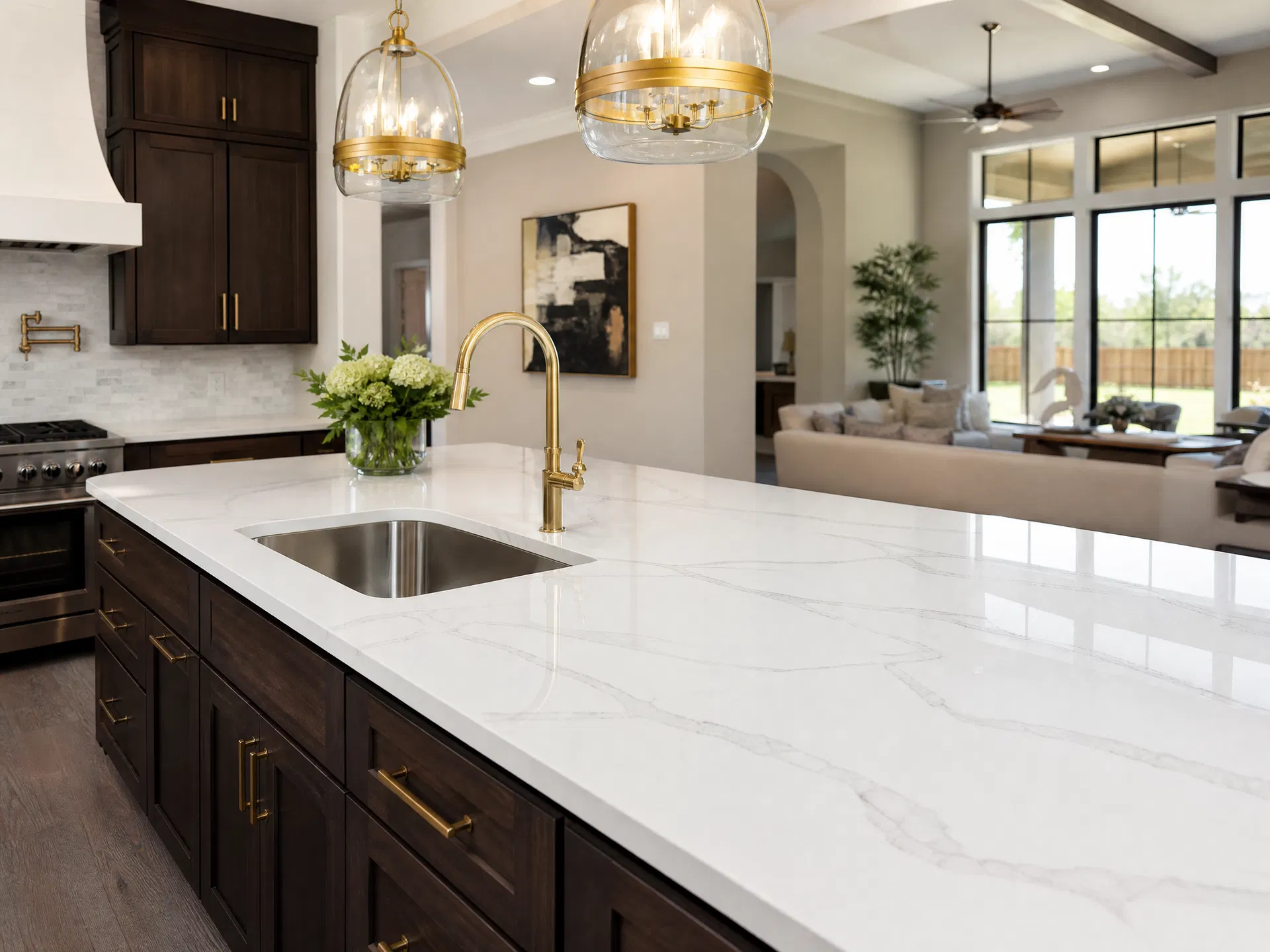White Quartz Kitchen