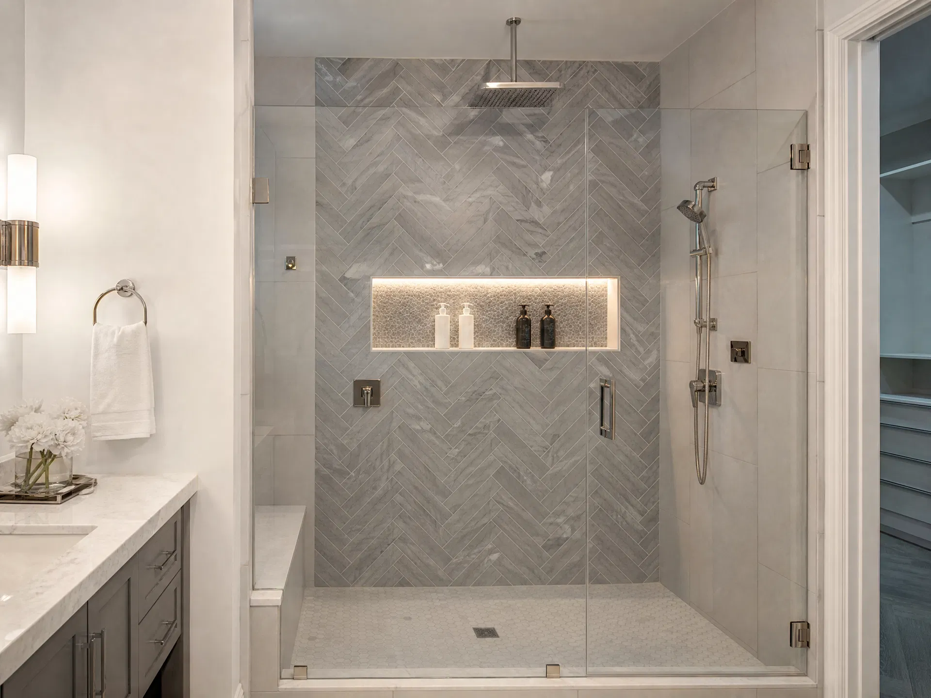 Luxury Shower Herringbone