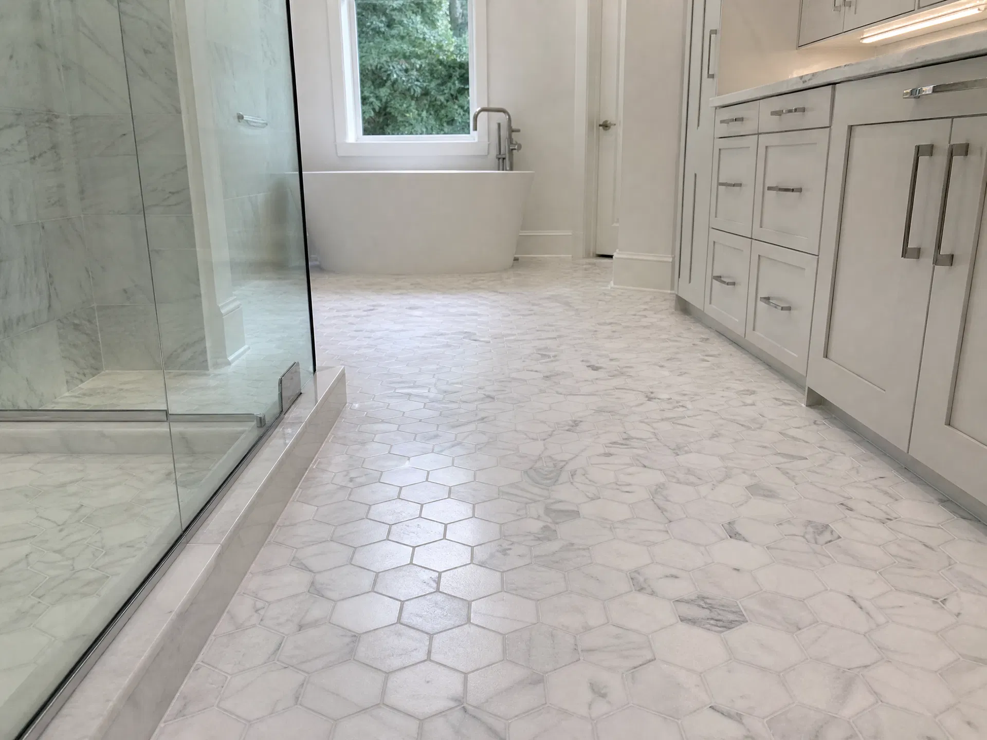 Hexagonal Marble Mosaic