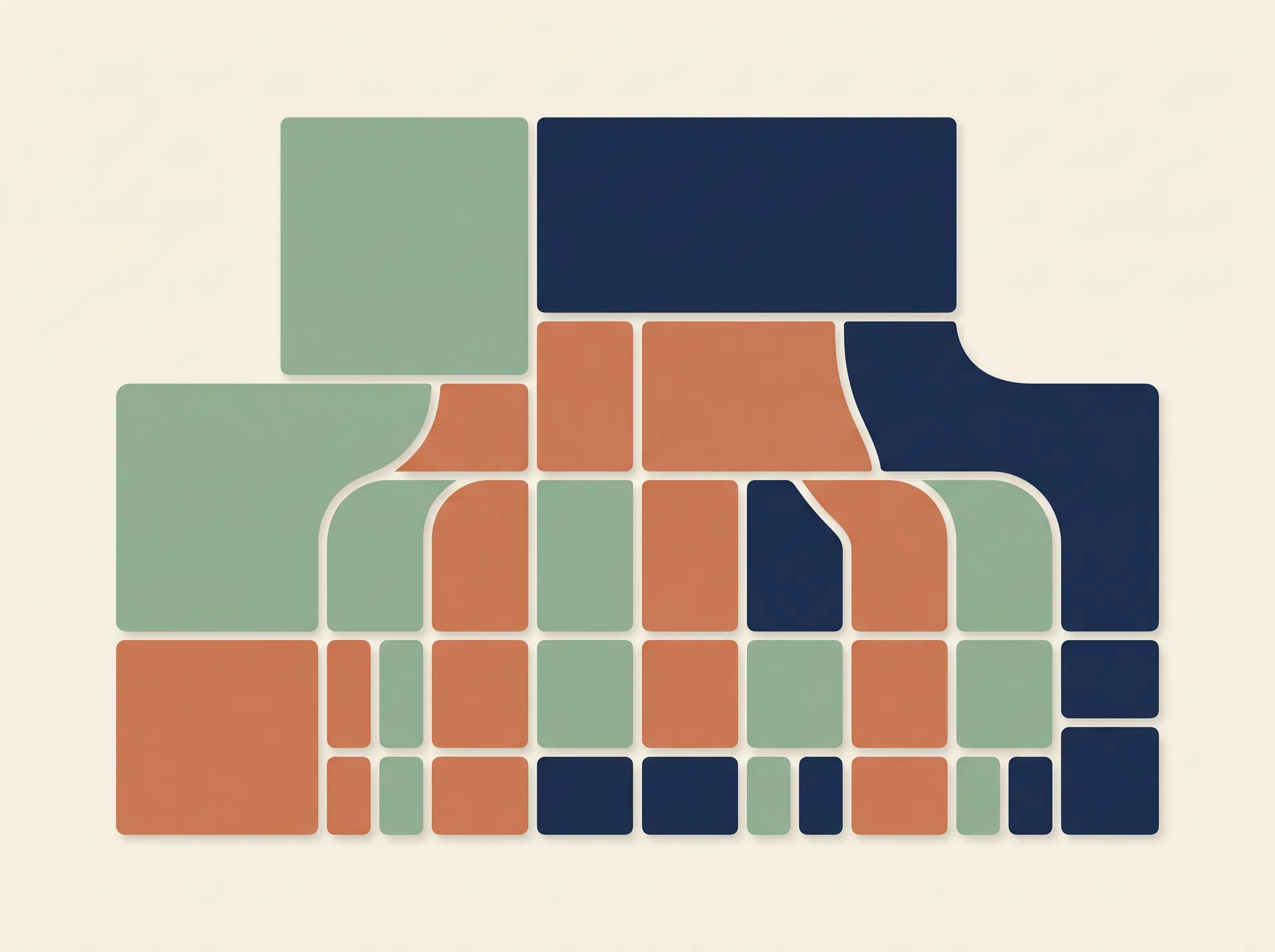 Abstract geometric breakdown illustration