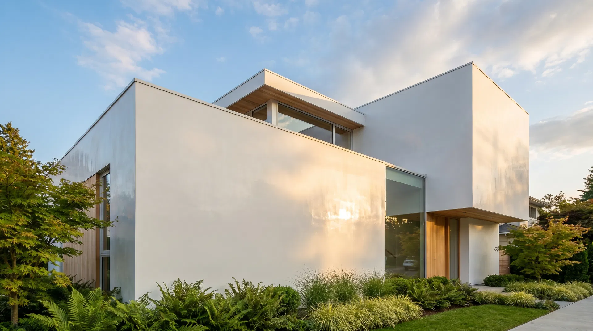 Modern building with premium exterior coating