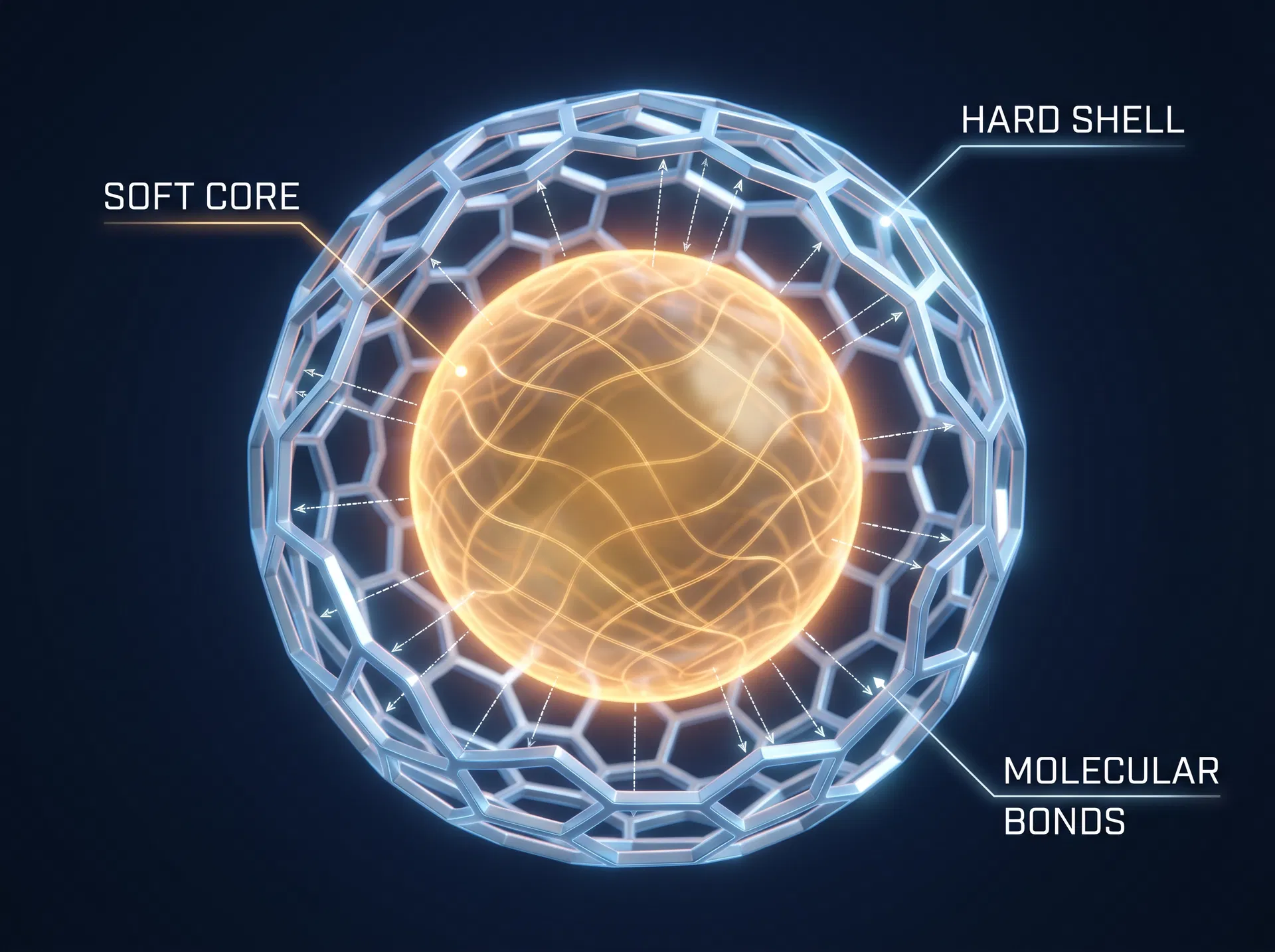Core-shell resin structure
