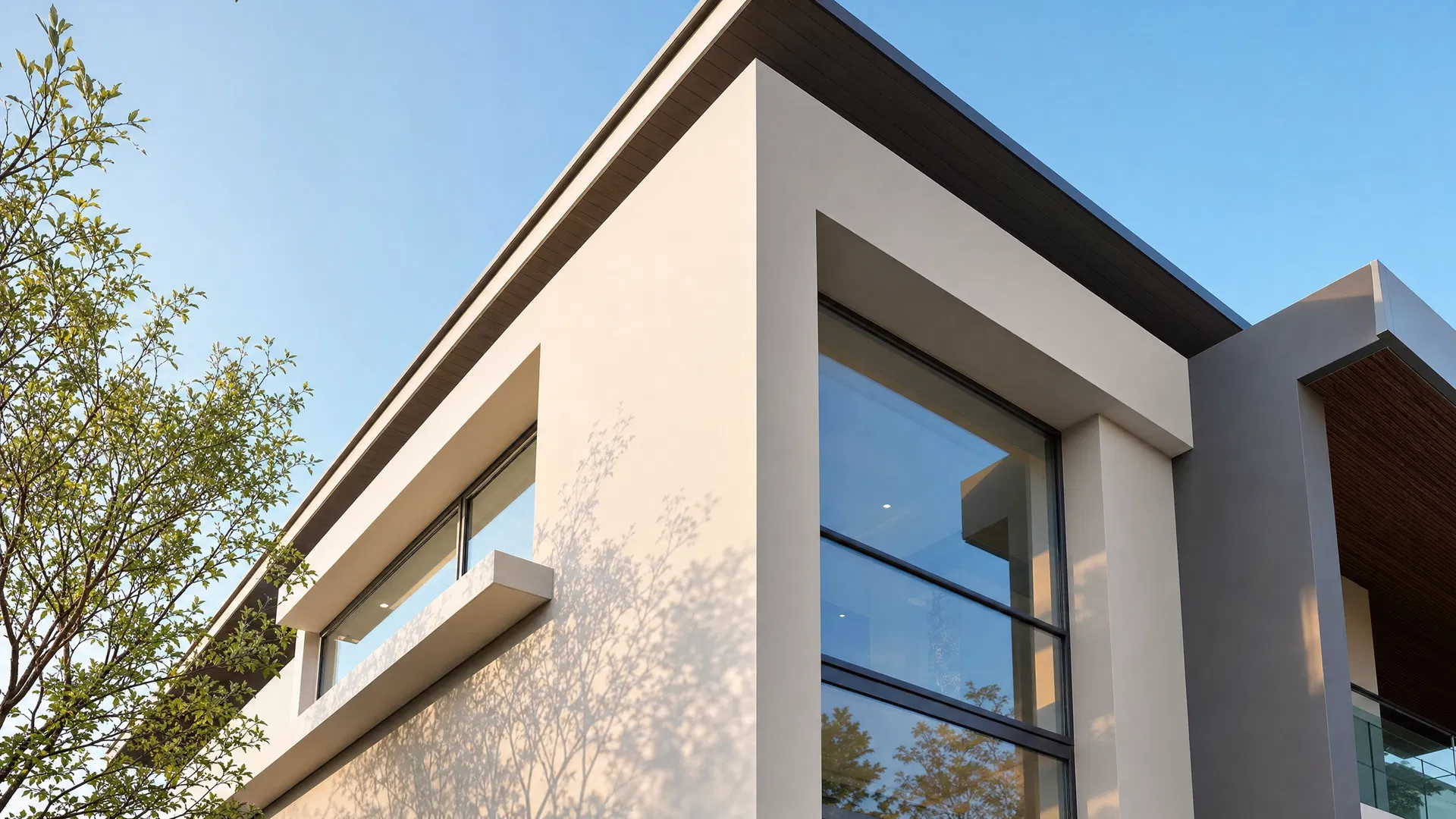Modern building with premium paint finish