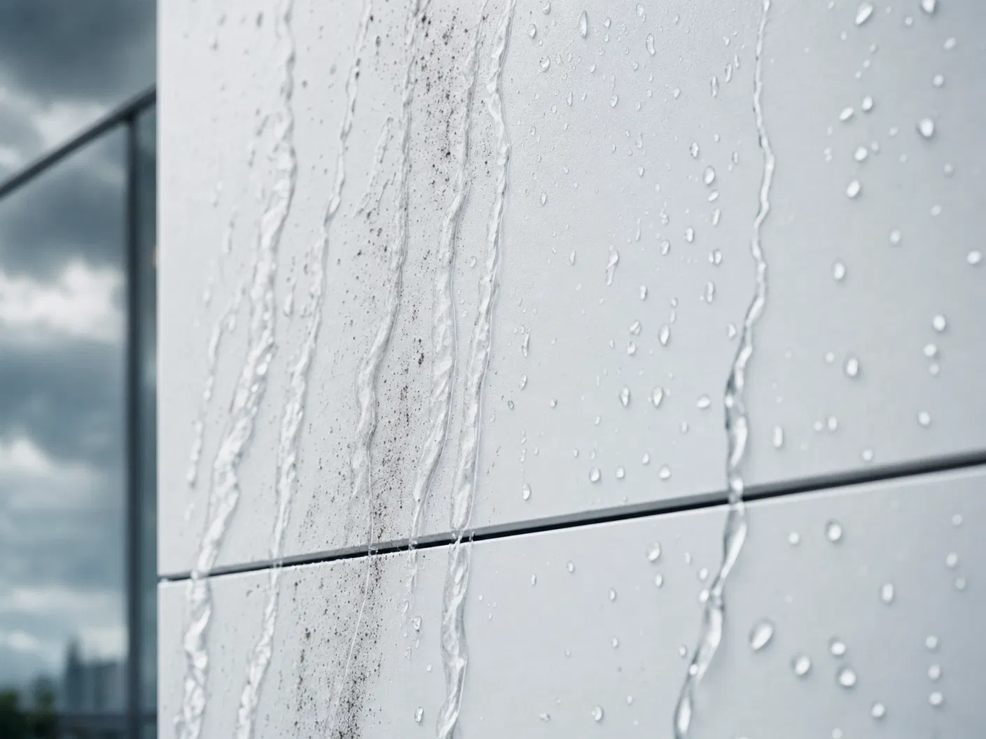 Rain self-cleaning effect on nano paint surface