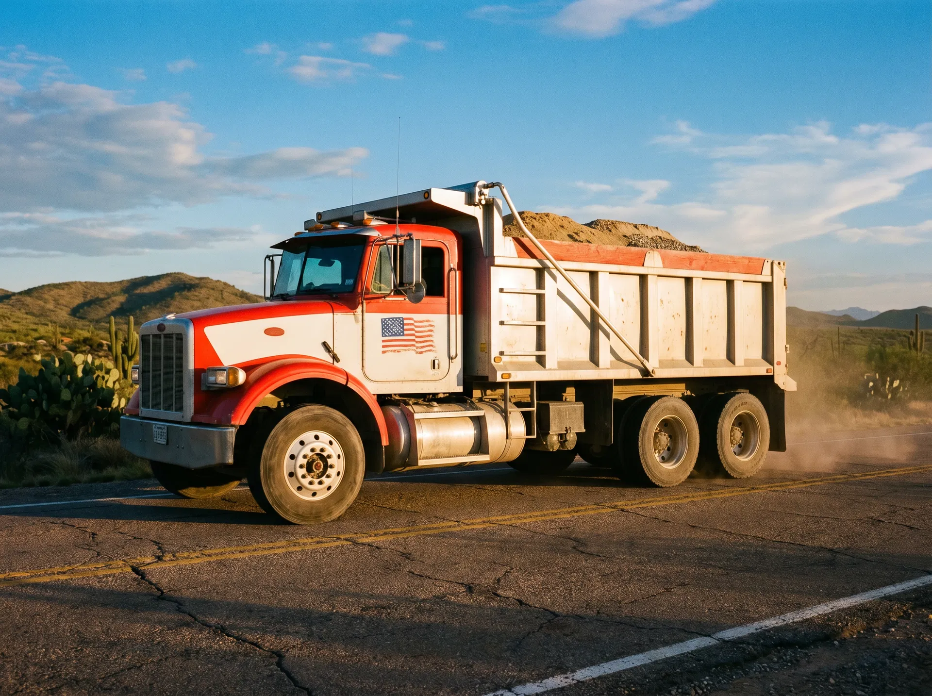 All American Sand delivery truck