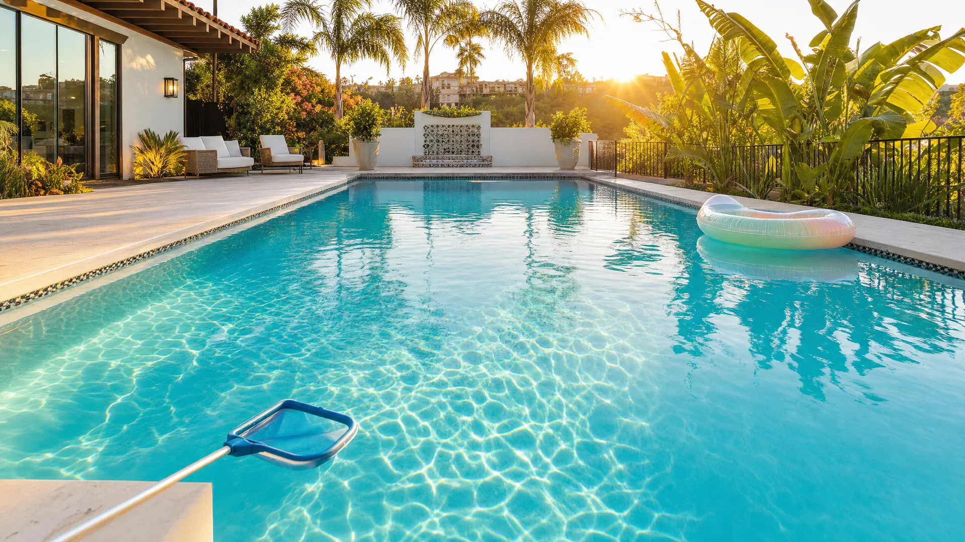 Beautiful backyard swimming pool