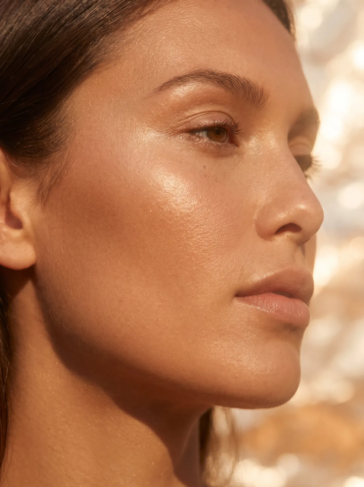 Sun-kissed glowing skin
