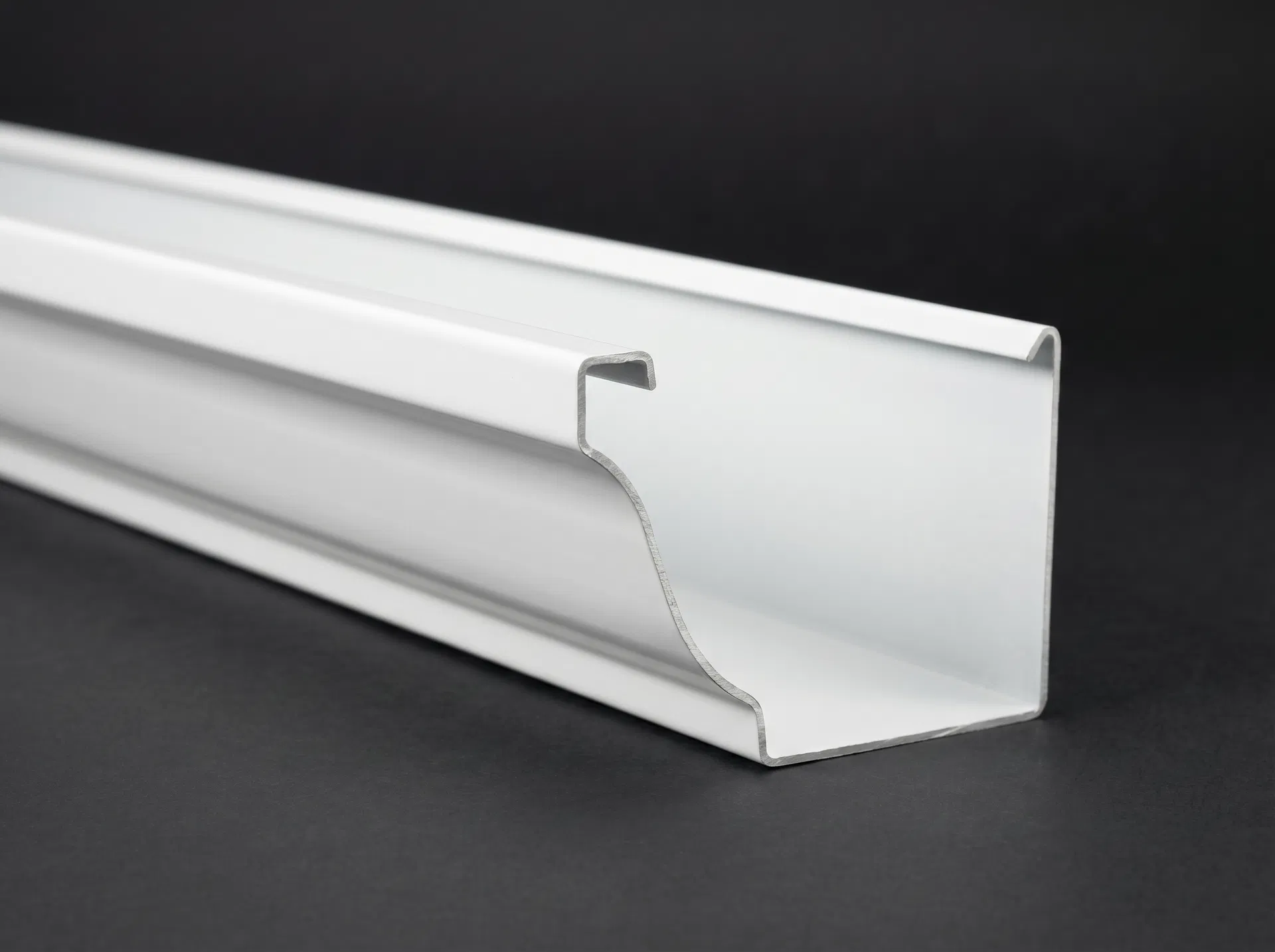 5" OG / K-Style seamless rain gutter profile — Ogee curved front face