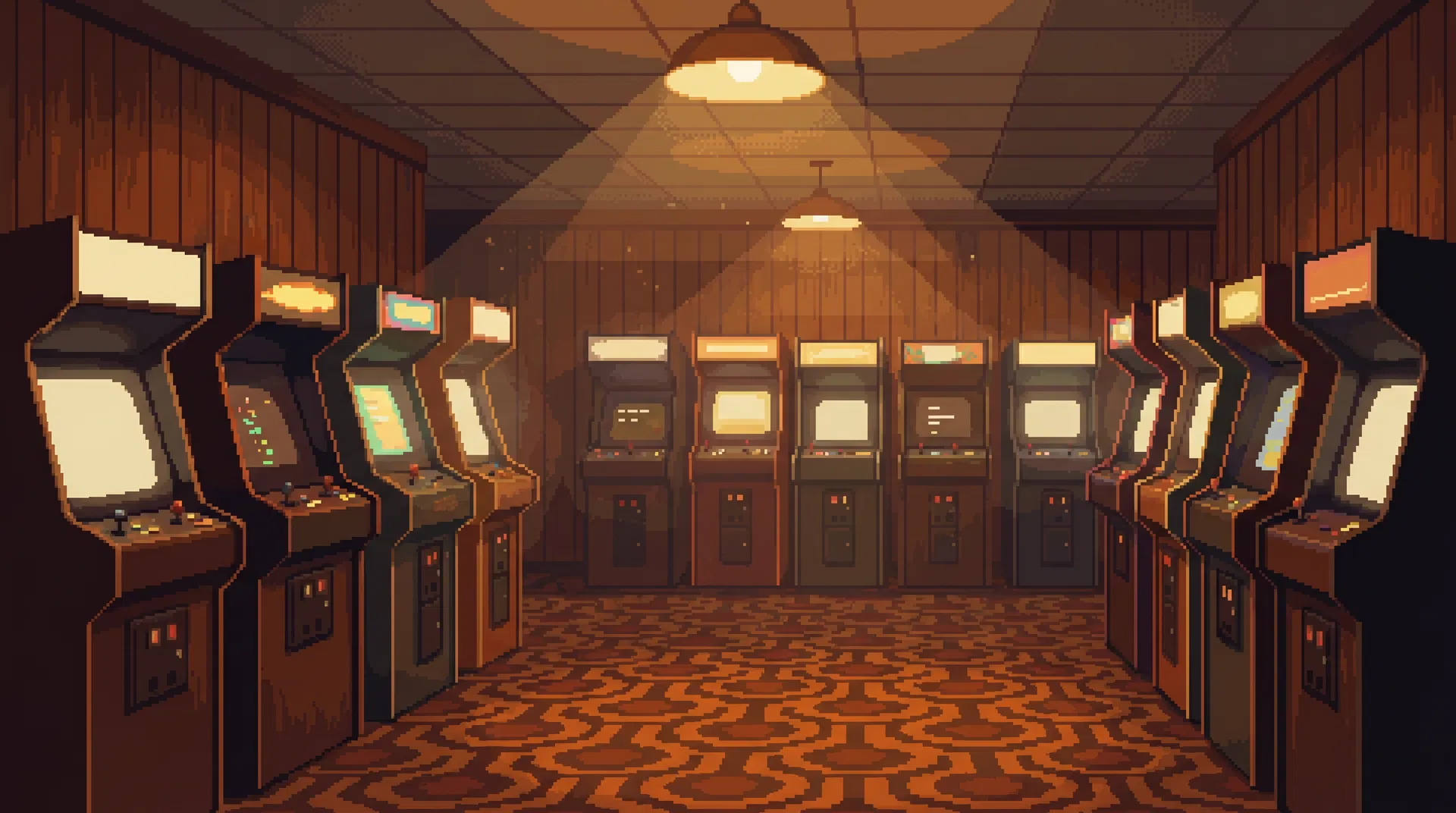 Classic arcade interior