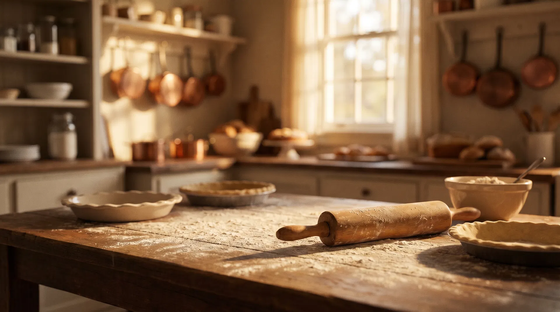 Artisan bakery kitchen background