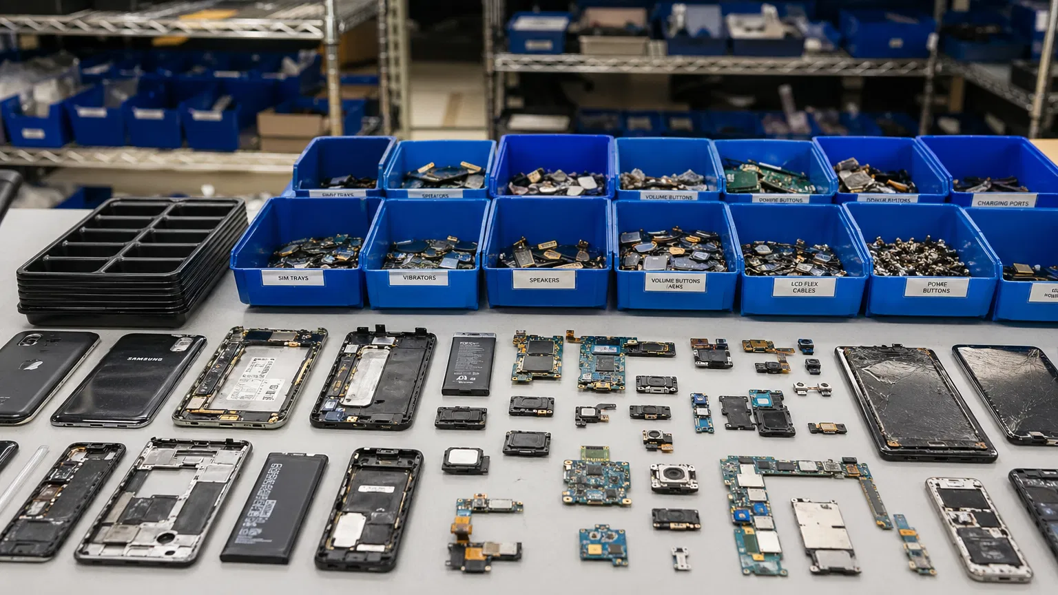 Triage and sorting process with organized components