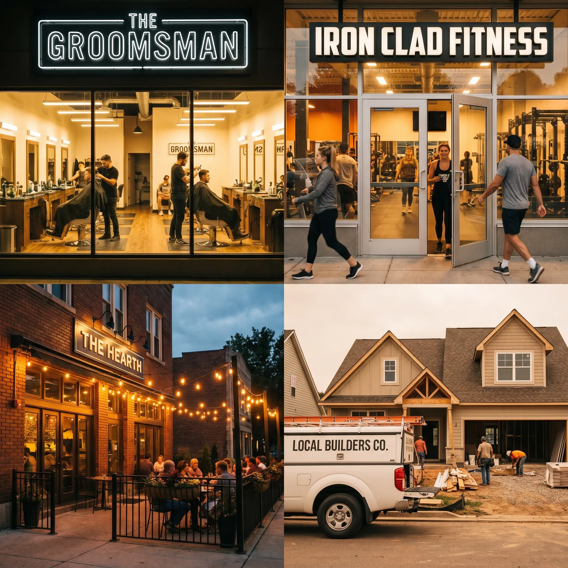 Local businesses we serve: barbershop, gym, restaurant, contractor