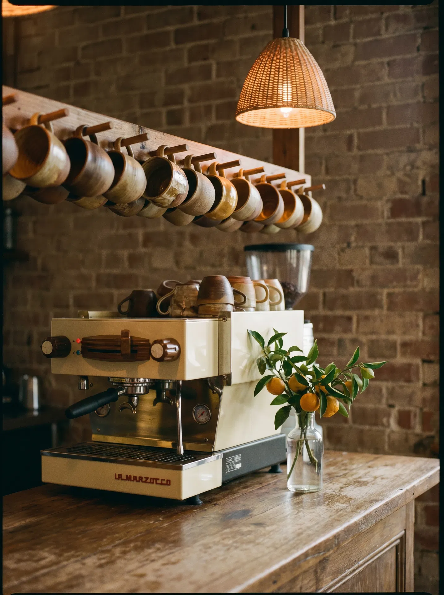 店内のエスプレッソカウンター