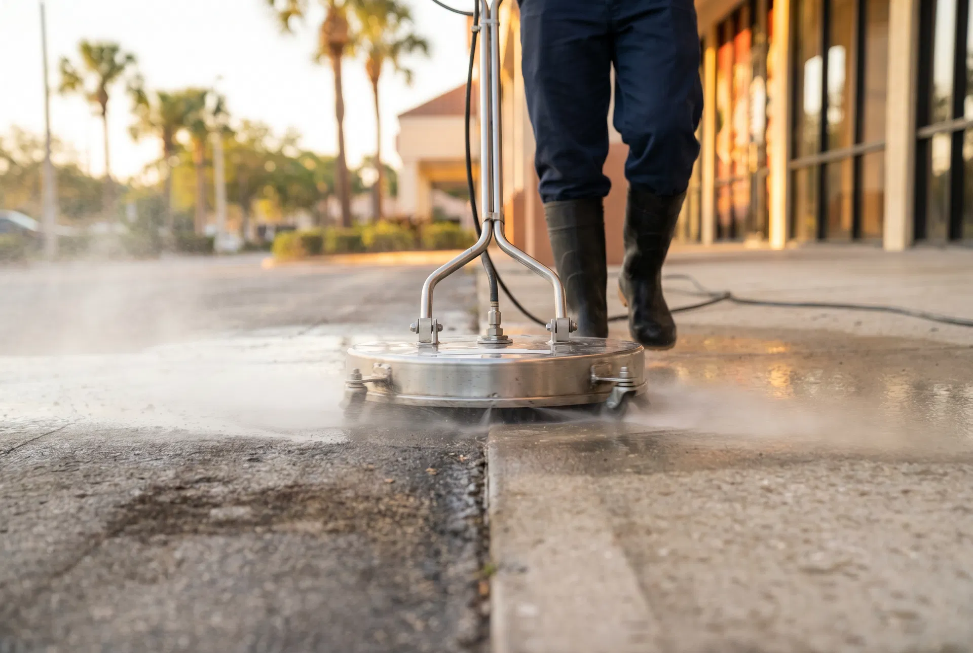 Commercial pressure washing