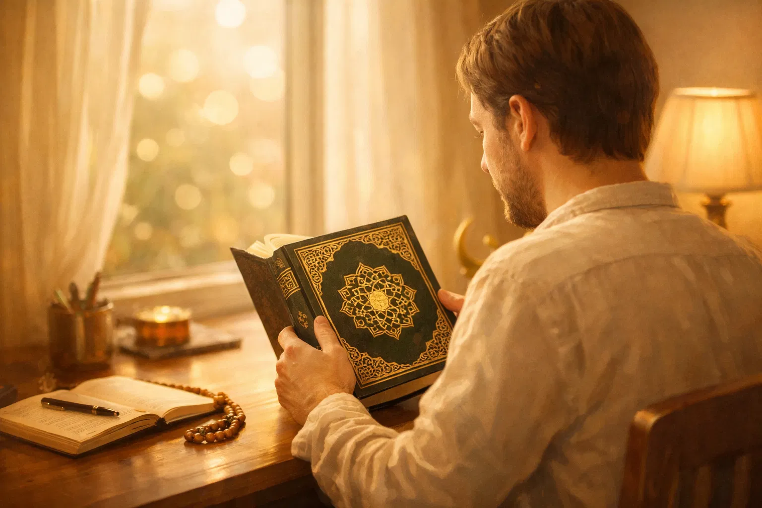 A convert studying their faith