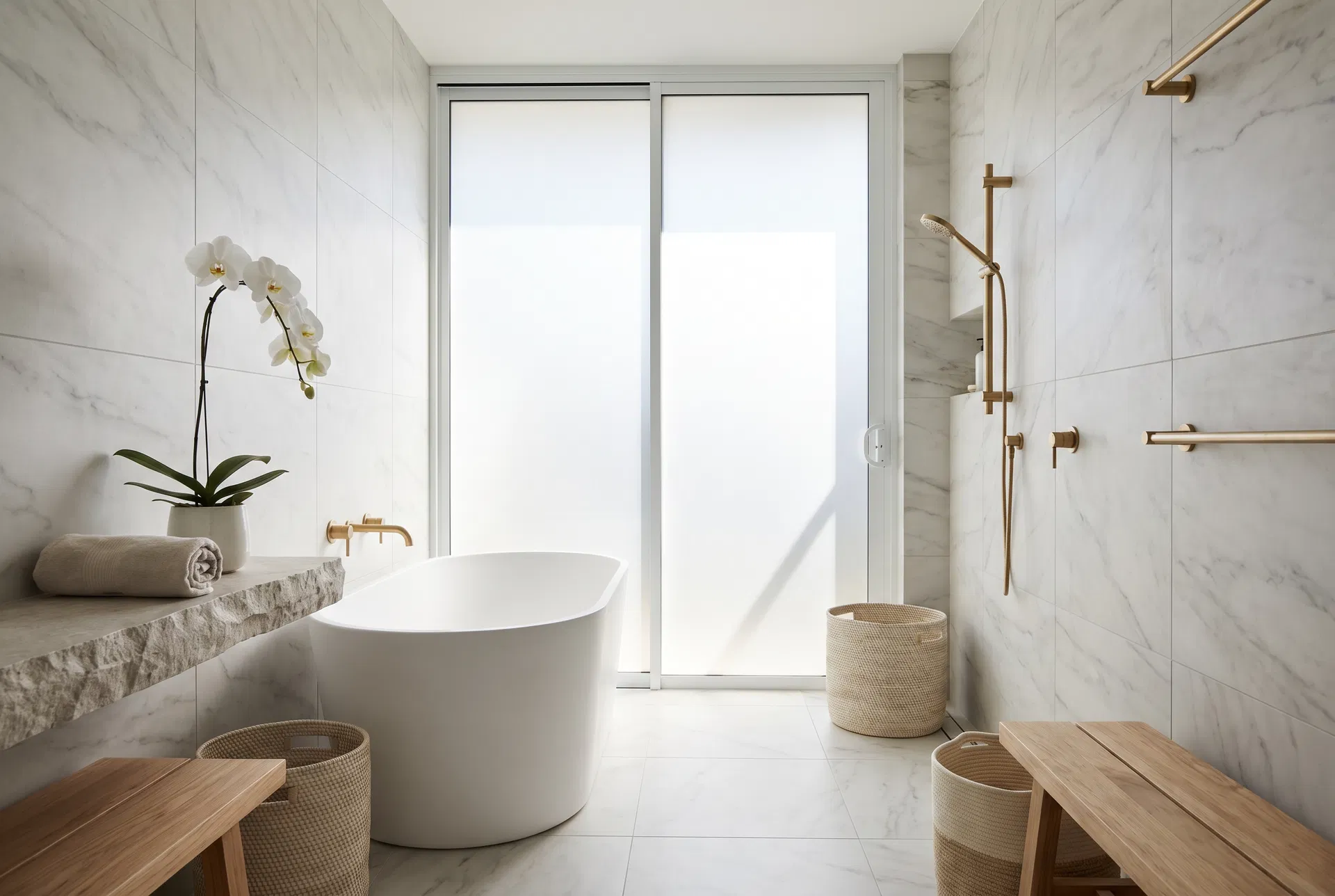 Luxury kitchen with handmade ceramic tiles