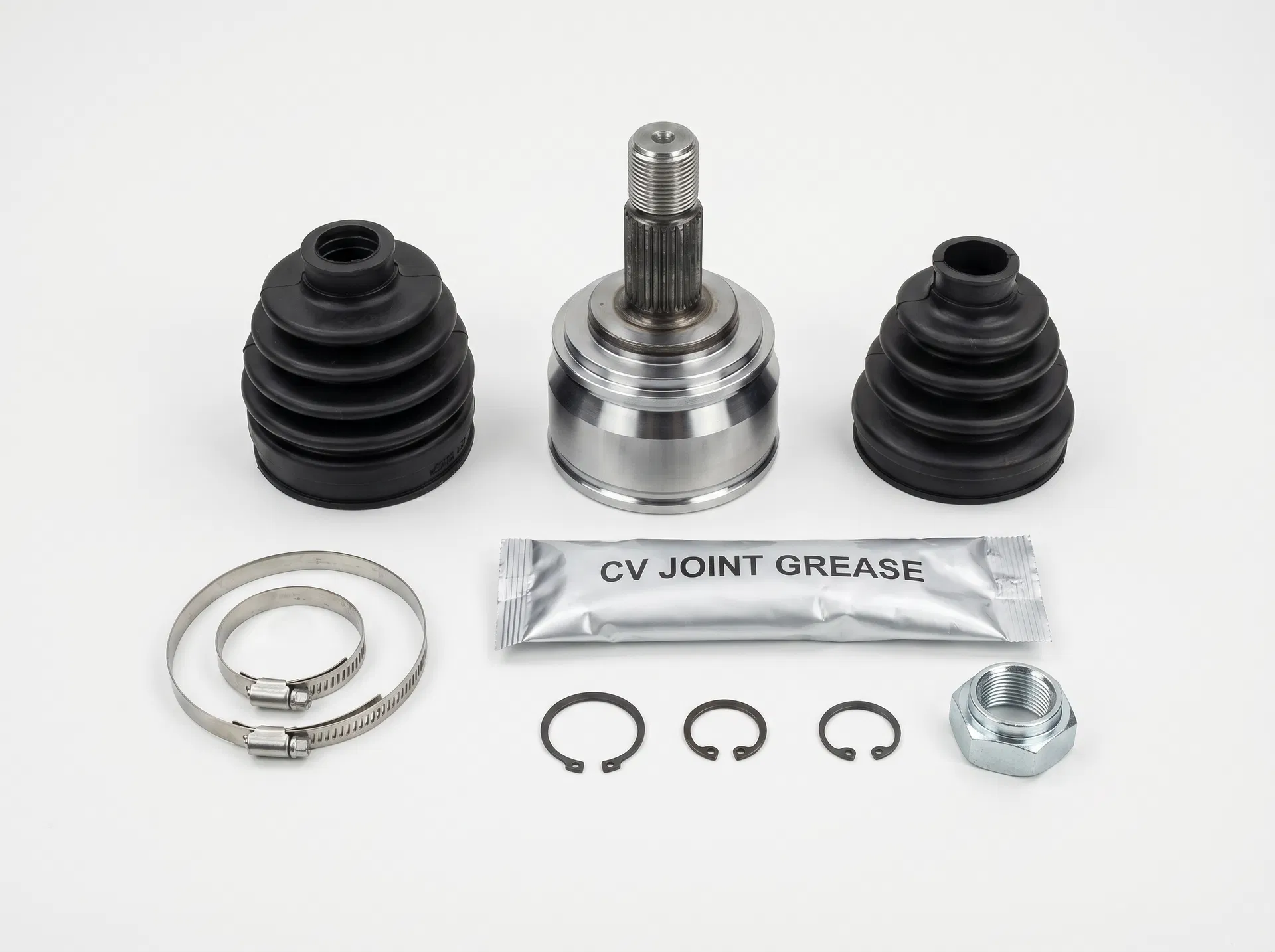 Complete CV Joint Kit with boots, grease, and clamps