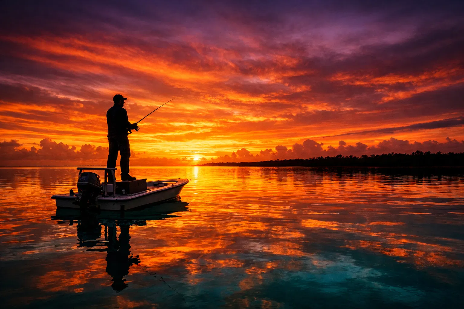 Florida fishing at sunrise