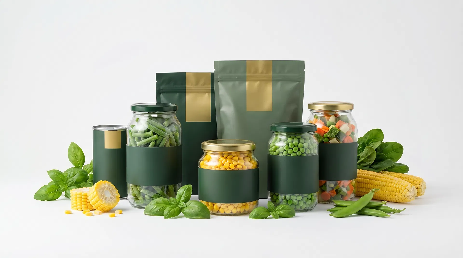 Frozen and canned vegetables packed for international food service and wholesale buyers